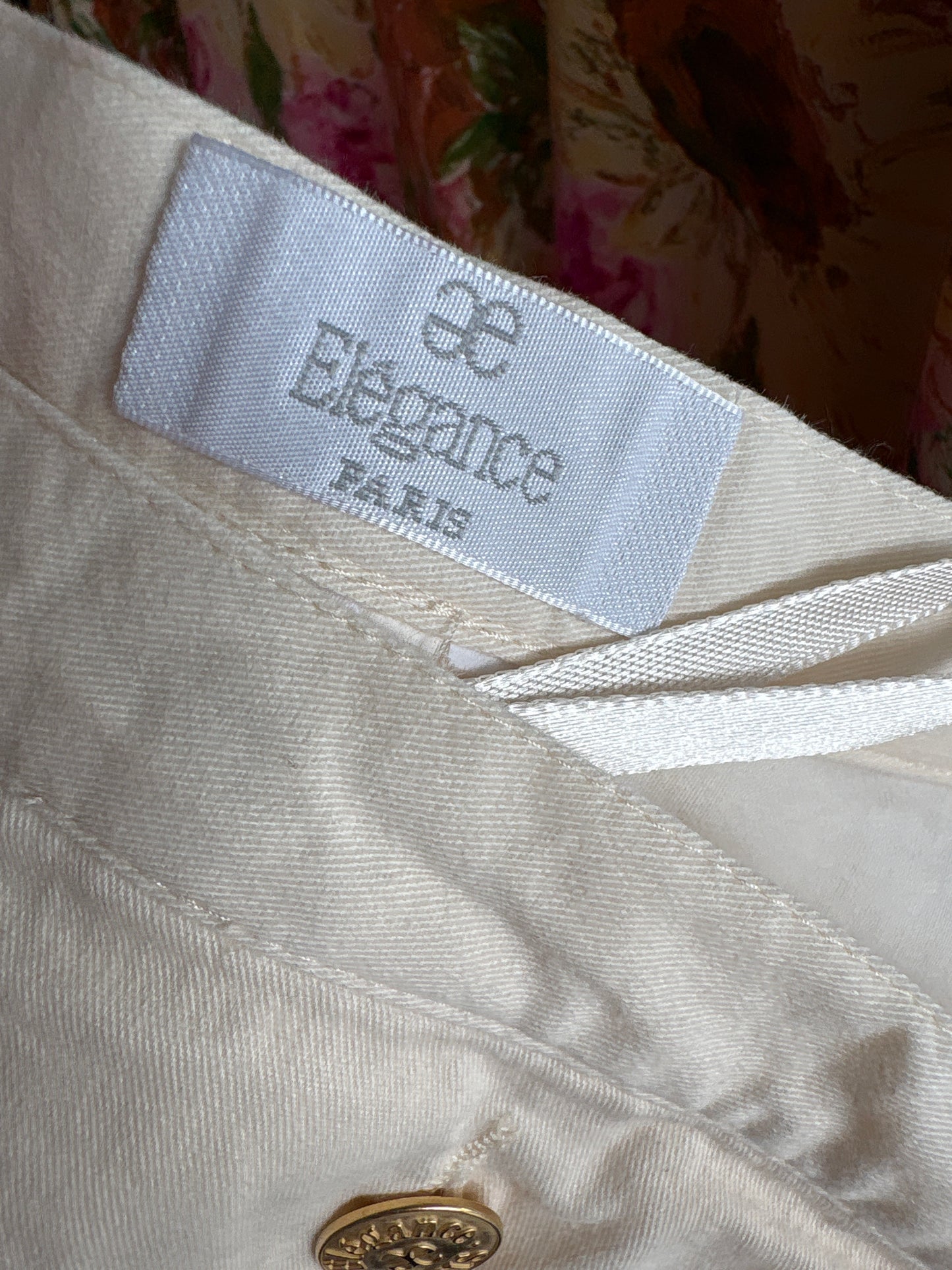 Fusta vintage butter white cu influențe safari de brand luxury Elegance