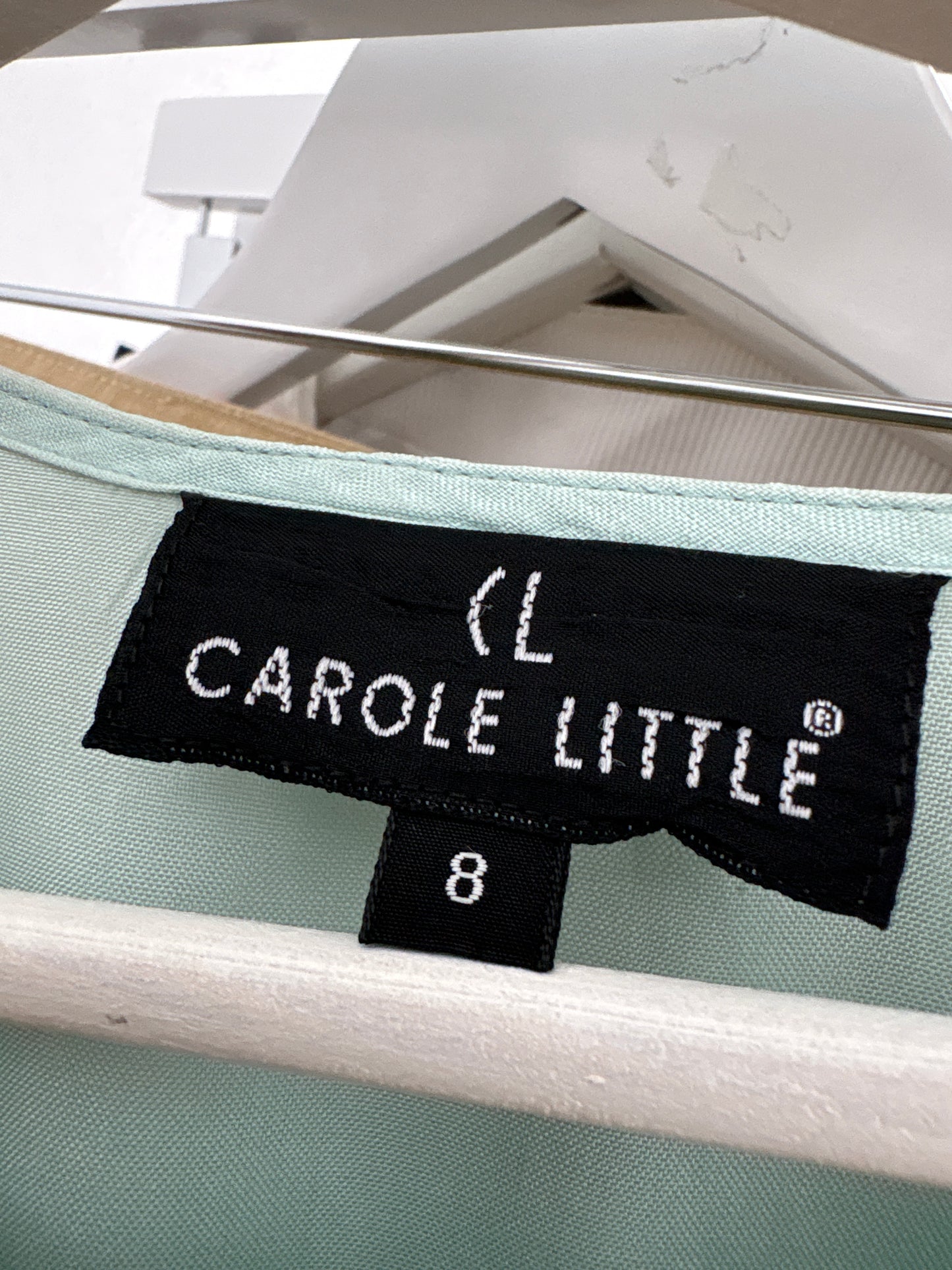 Top mint blue din mătase naturală în croi lejer minimalist