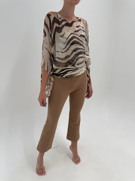 Pantaloni camel Max Mara ultra confort modelatori capri