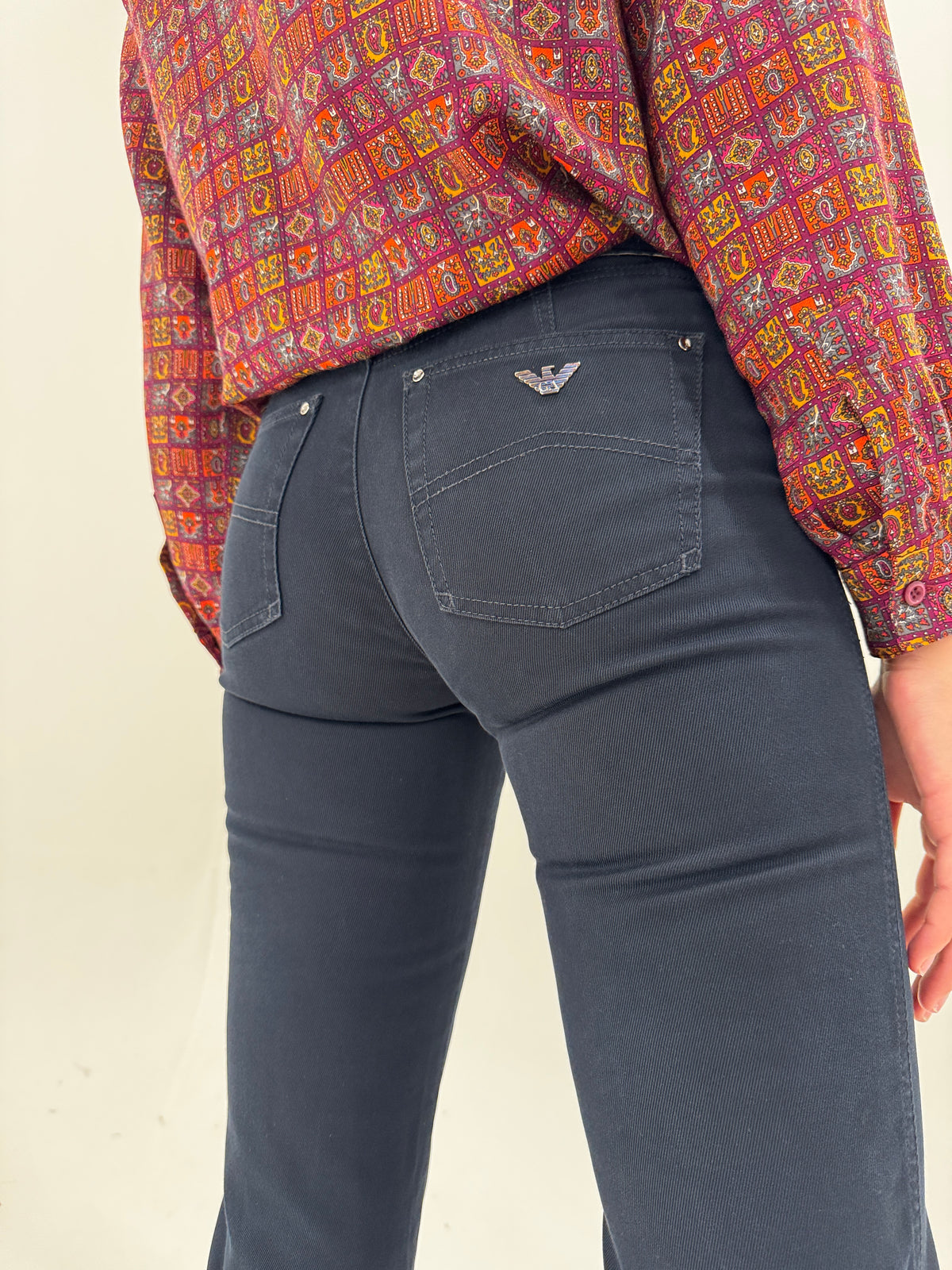 Pantaloni Armani naby blue ultra confort usor modelatori petite