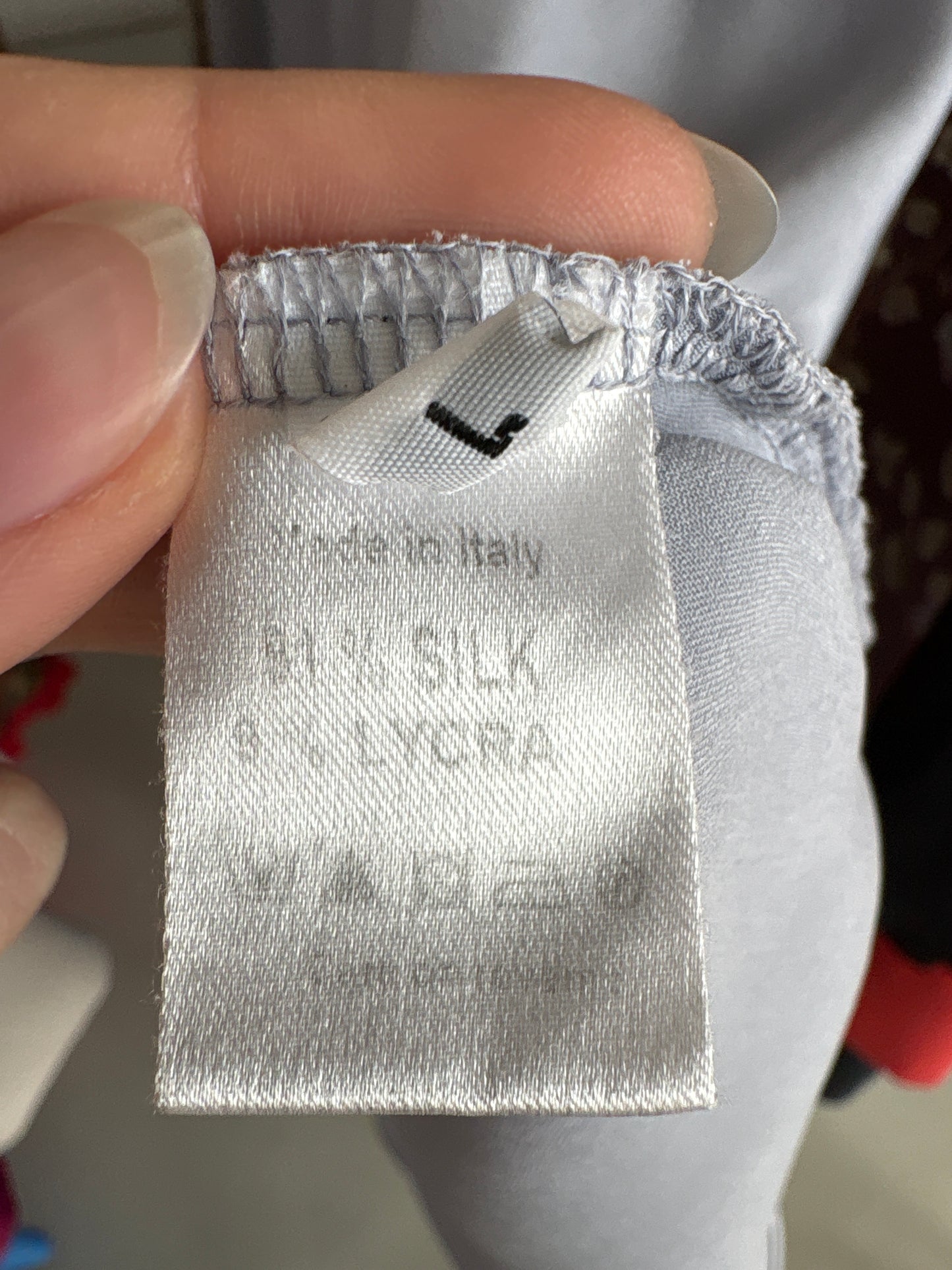 Top silver gray din mătase naturală în bie