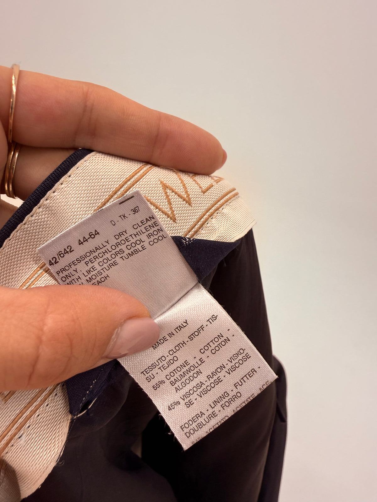 Fustă Max Mara creion din twill Navy blue cu buzunare și talie ultra înaltă
