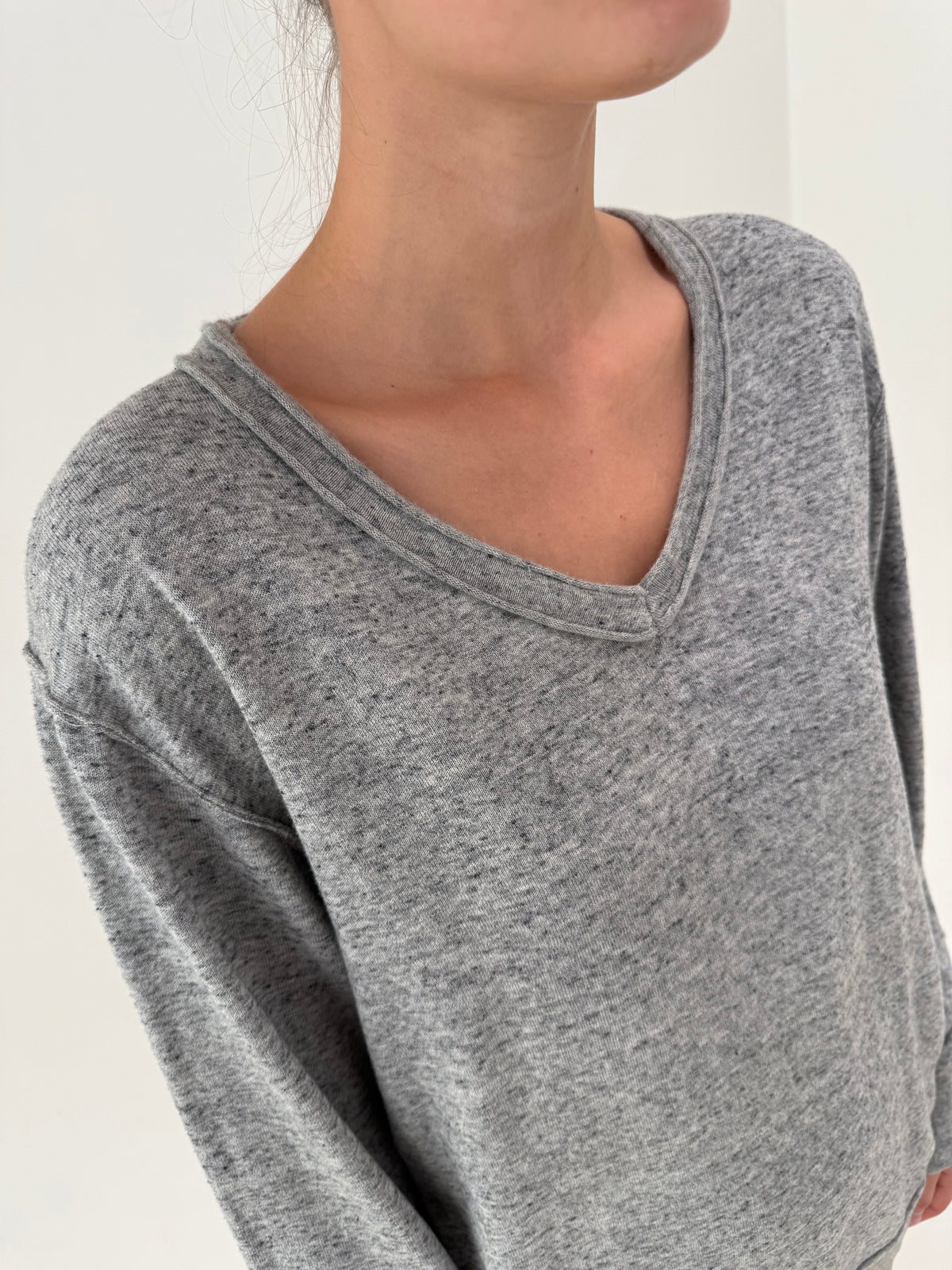 Pulover Diesel din lanita melanj in croi oversized tall și anchior