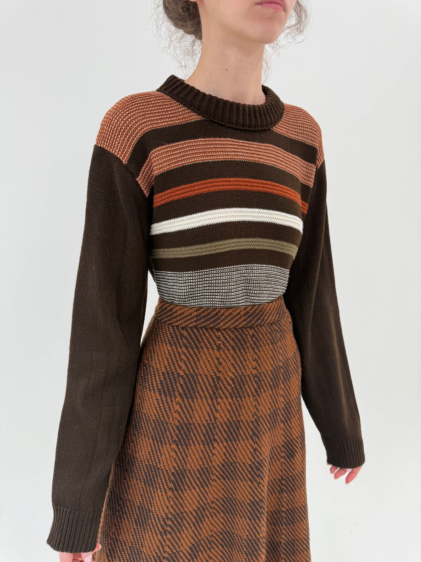 Pulover texturat în nuanțe superbe din lana merino extrafina groasă