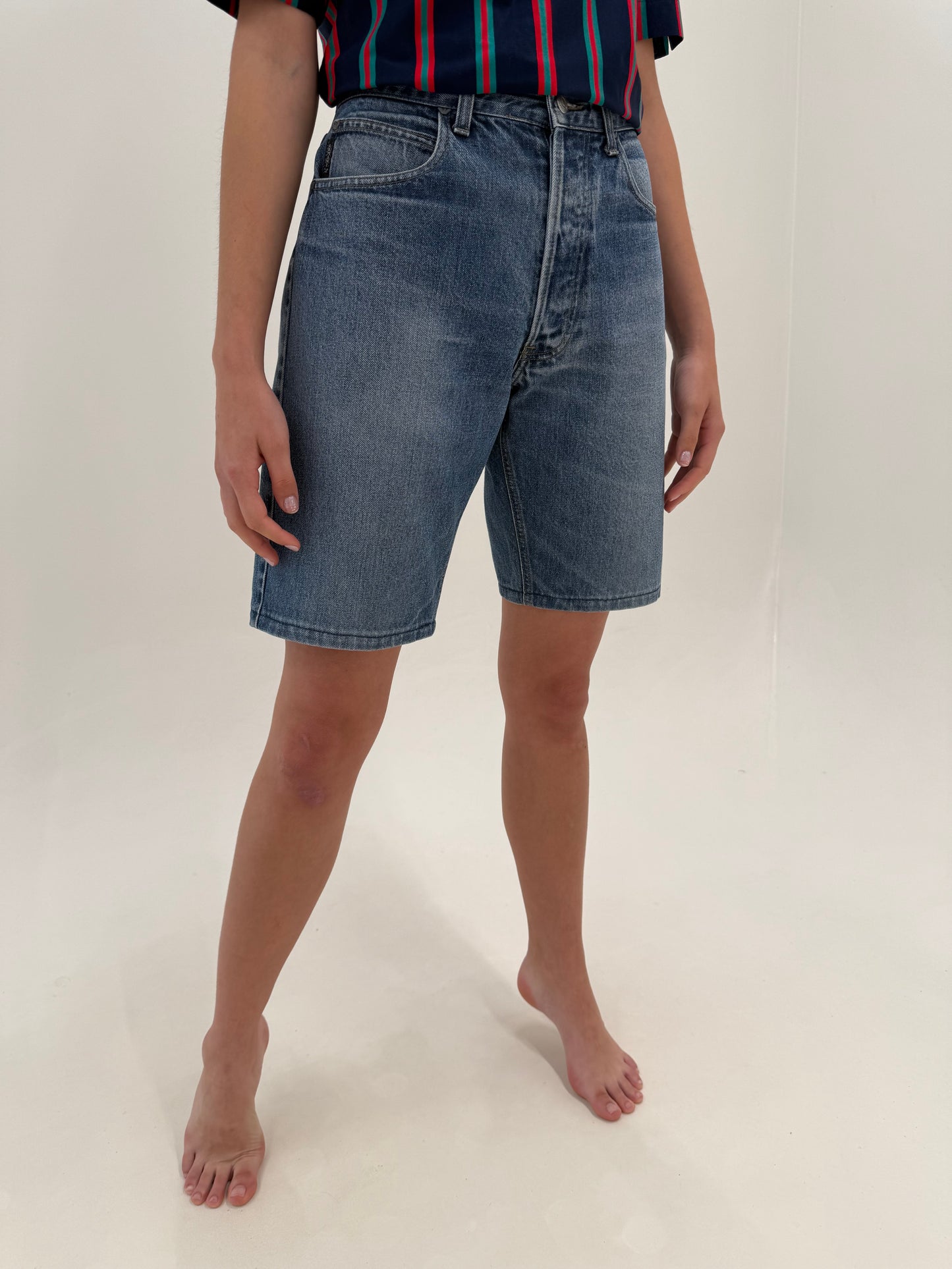 Jeans Armani scurți de vară cu talie înaltă