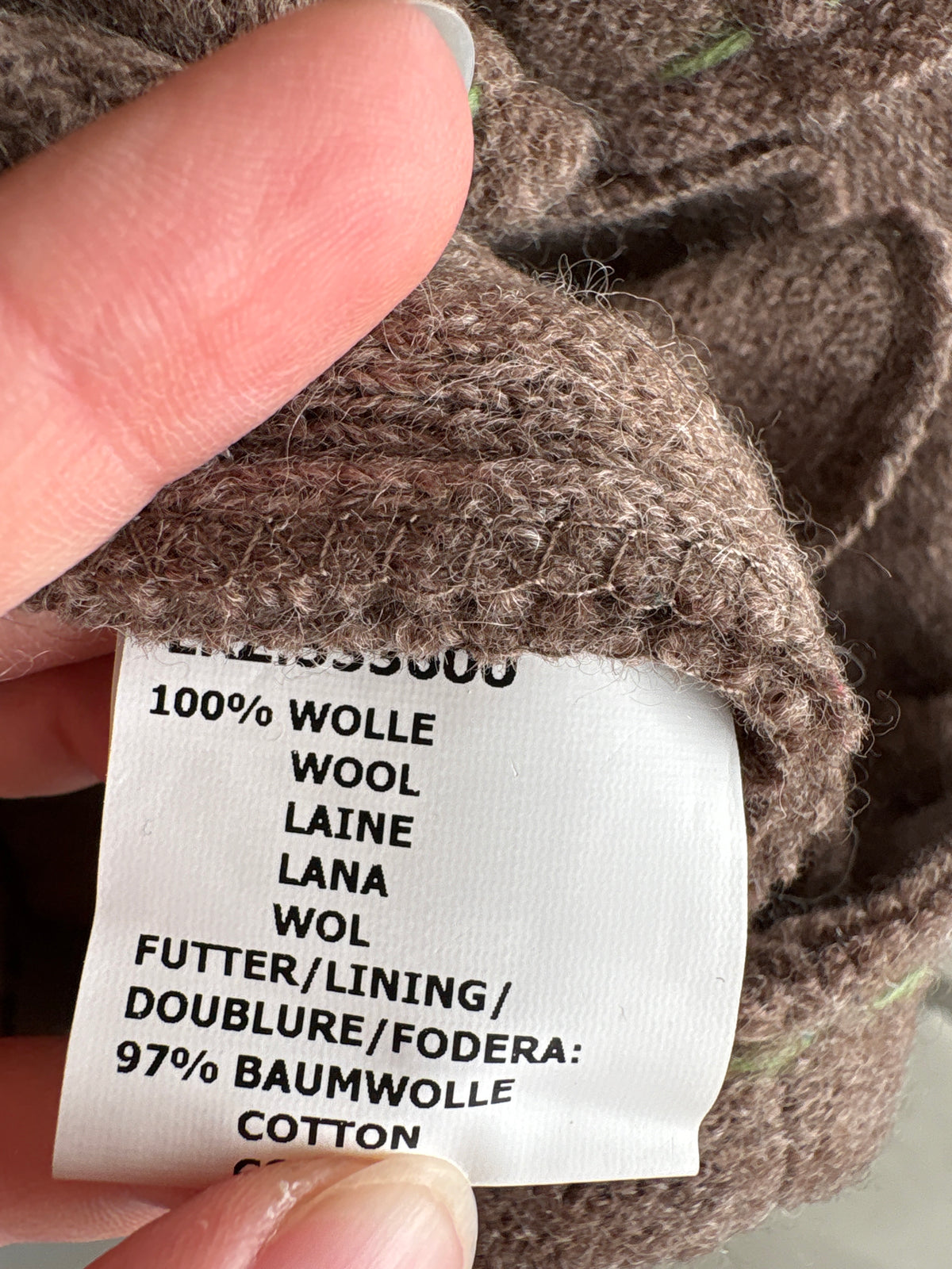 Sacou taupe din boiled wool ultra confort