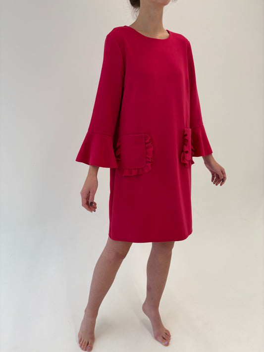 Rochie fucsia de brand super premium italian din stofita