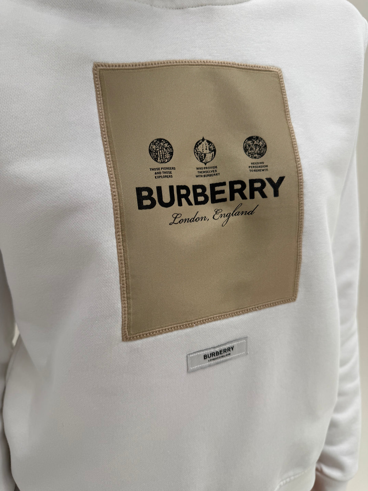 Hanorac BURBERRY Logo Appliqué Patch Cotton