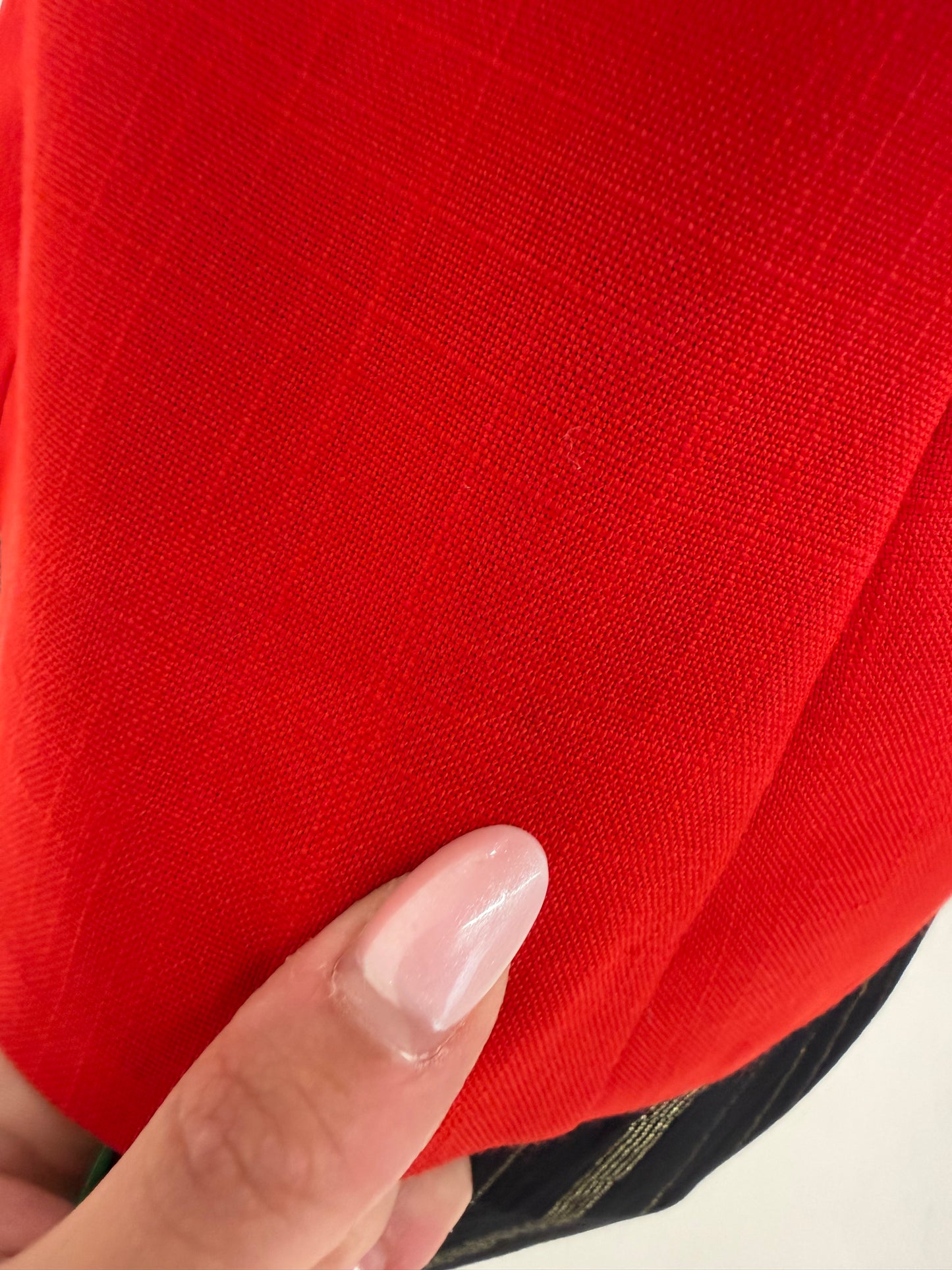 Sacou vintage italian din pânză cu drapaj cu buline asimetric în croi cambrat