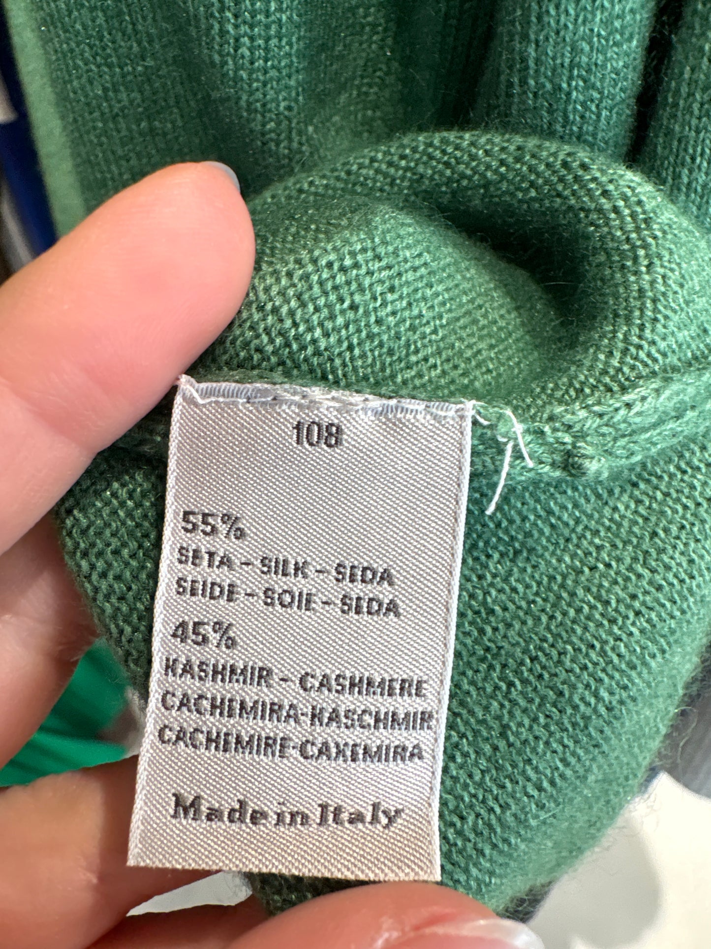 Puloveras ultra luxury Zegna tall din mătase naturală și cașmir V neck