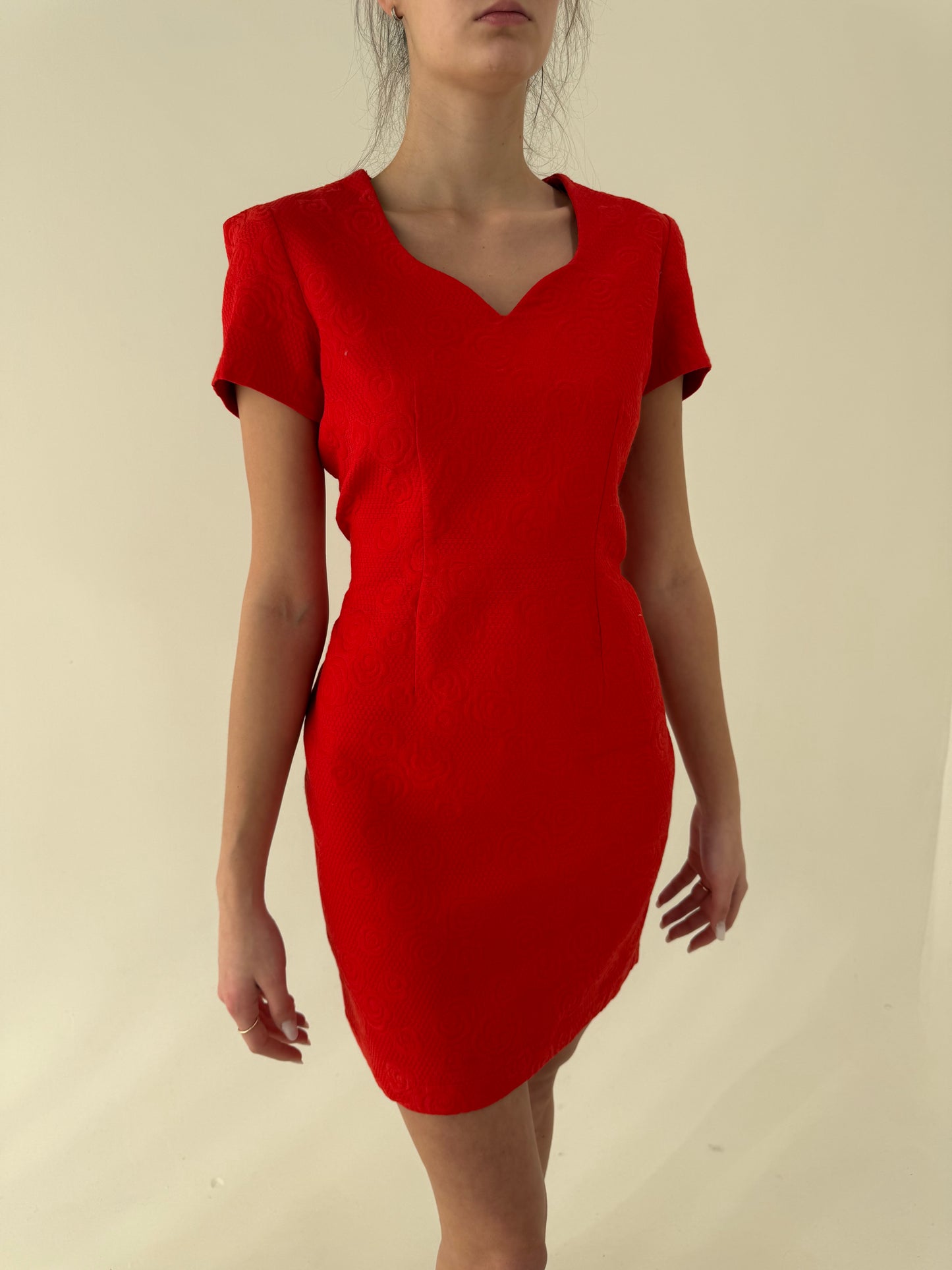 Rochie italiană din jacquard excepțional de bumbac și decolteu sweetheart