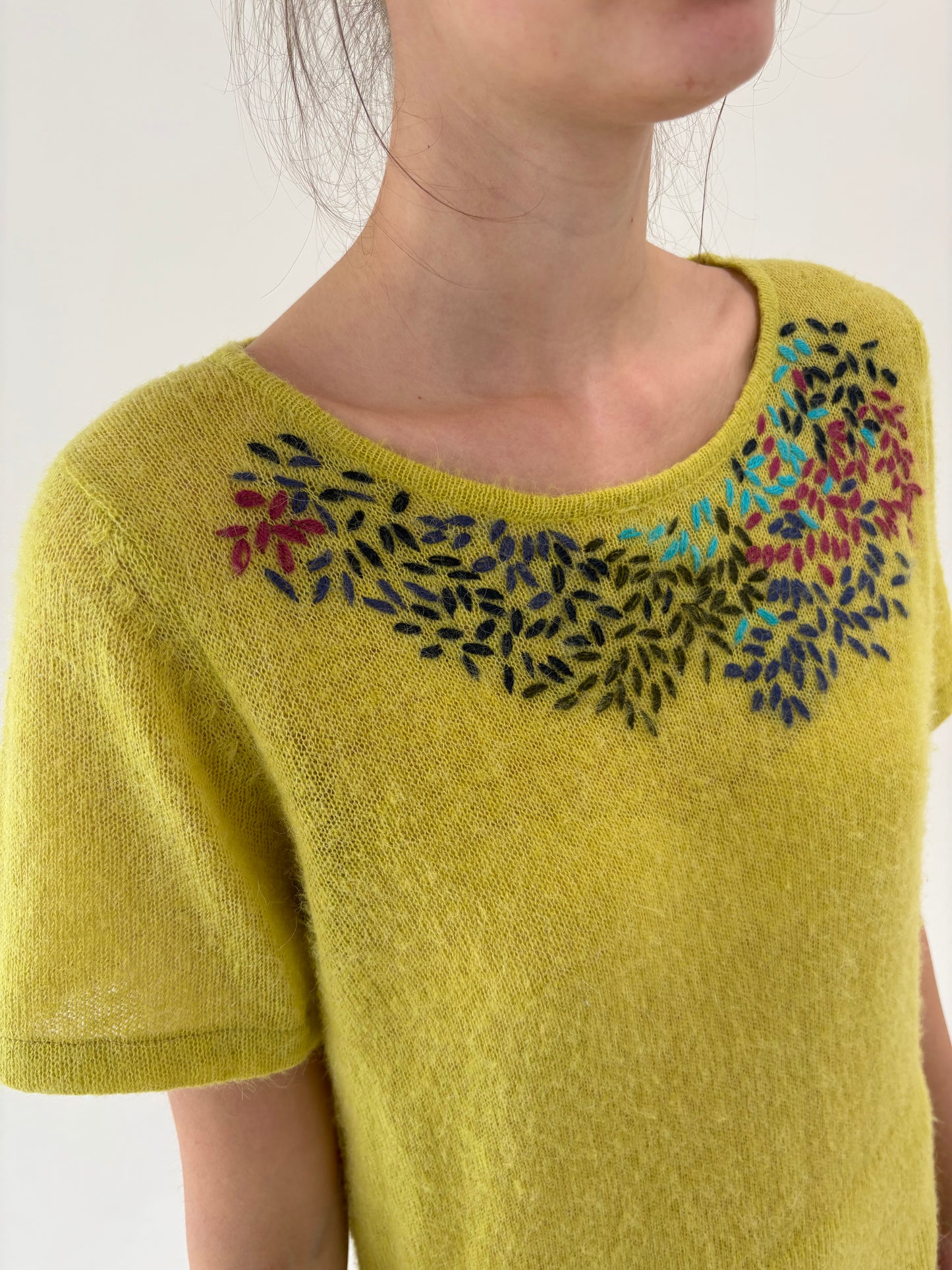 Top mustard green din lanita lightweight