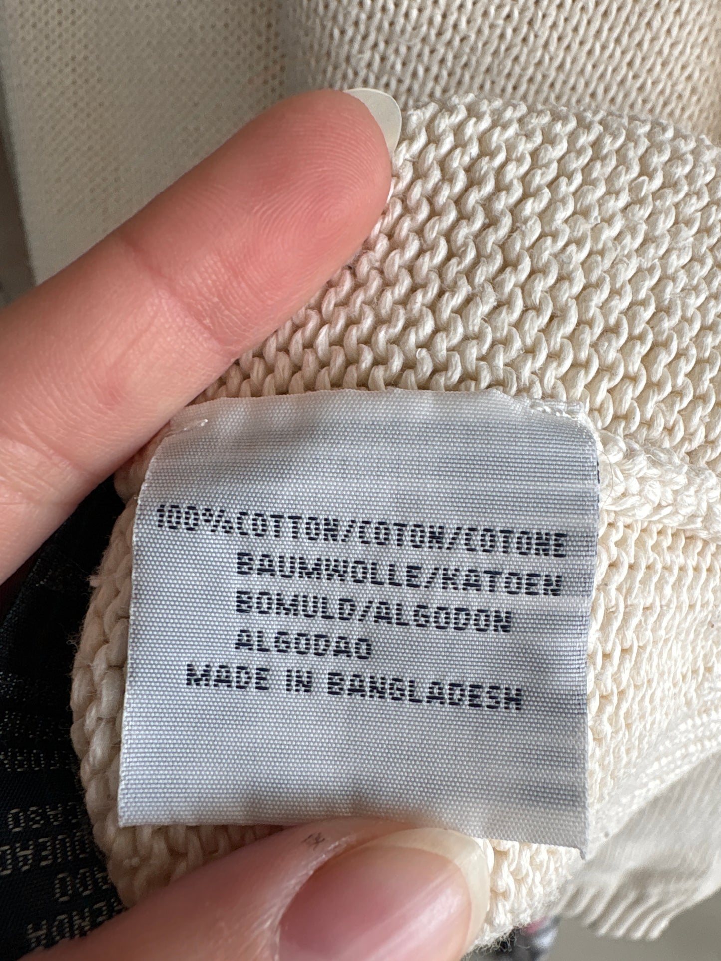 Soft knit polo butter white din bumbac de gramaj mare