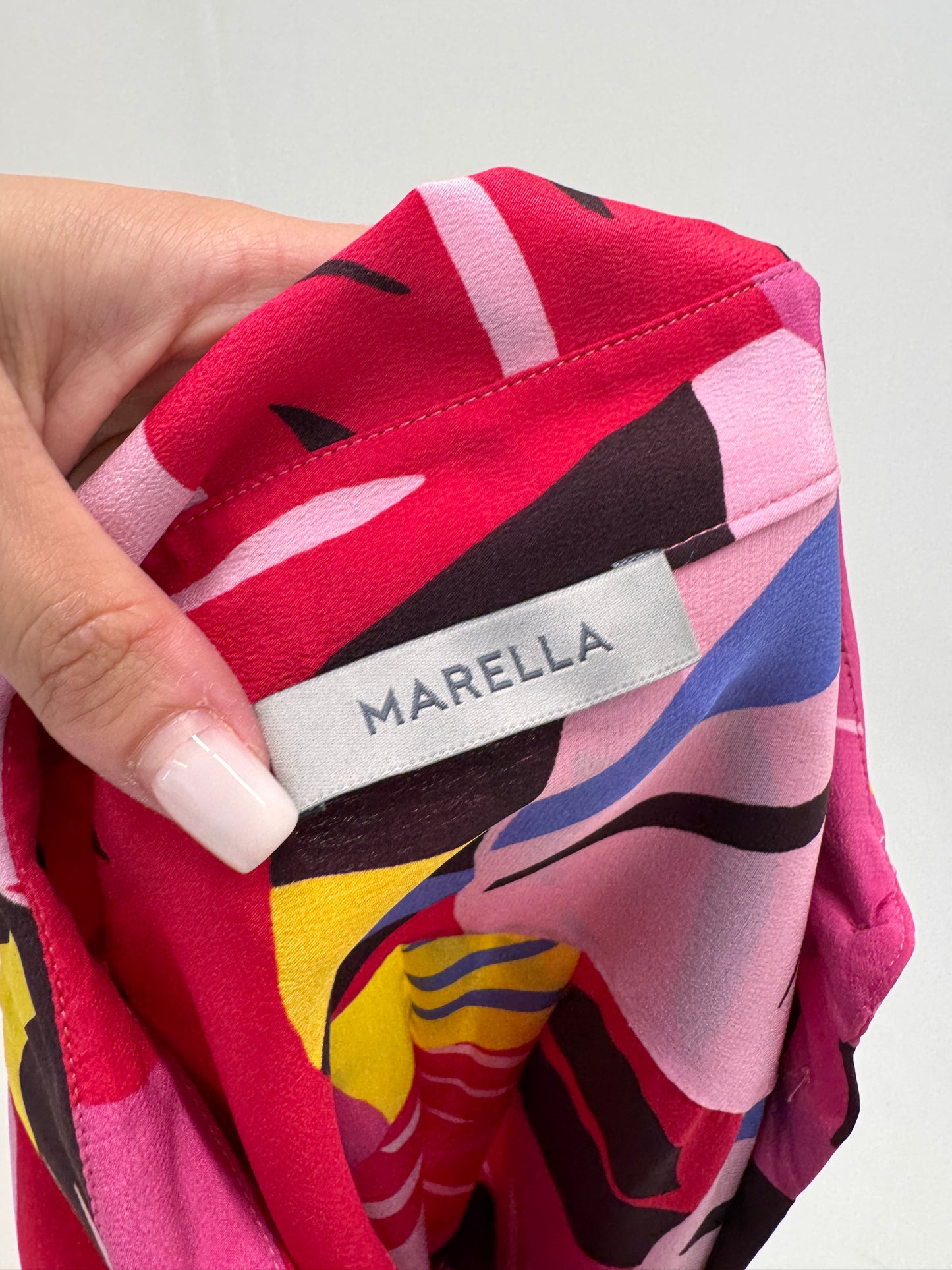 Cămașa Marella by Max Mara nouă  din mătase naturală cu print superb