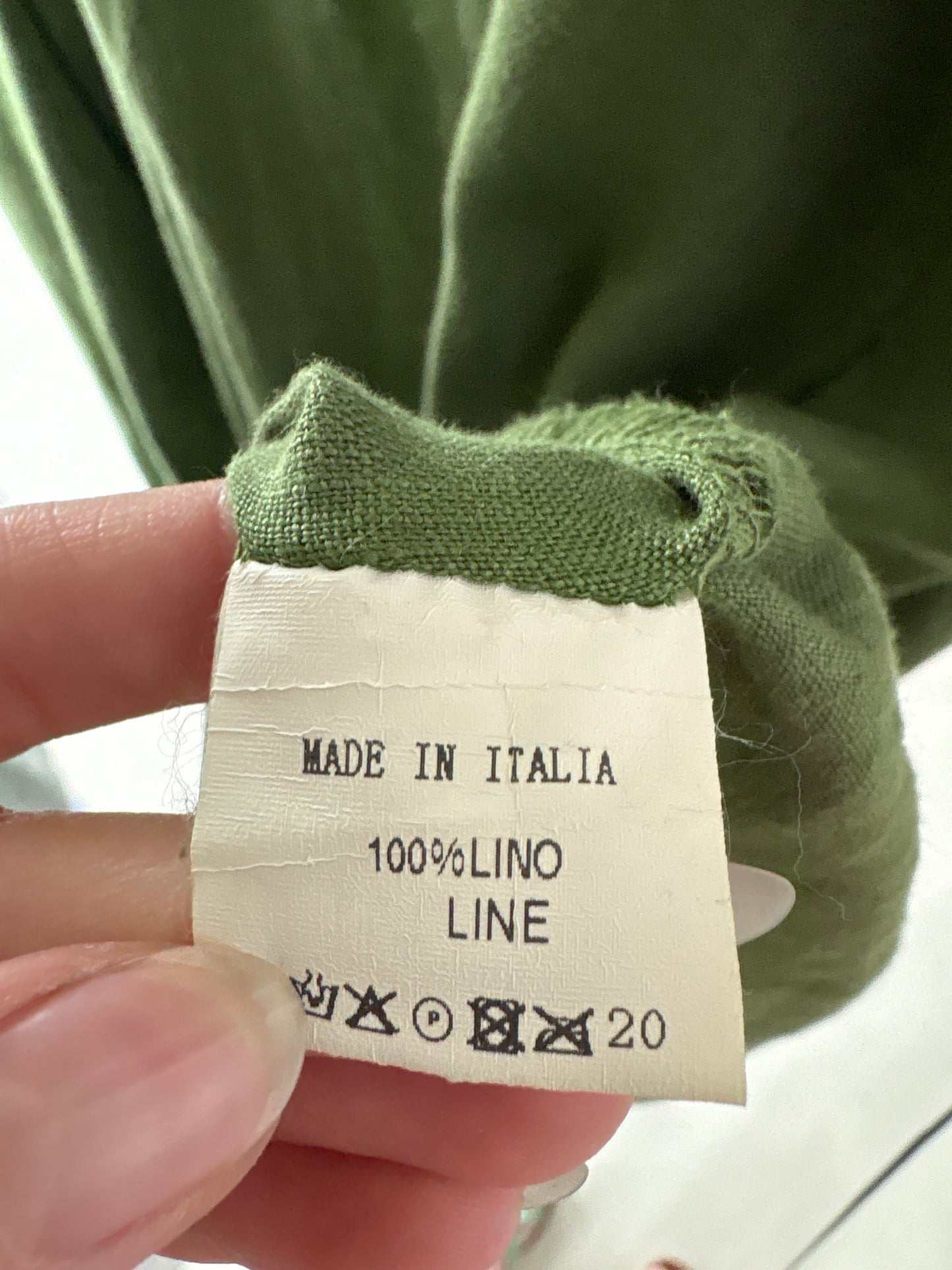 Rochie maxi italiană cu buzunare în croi deosebit volumizat minimalist din in