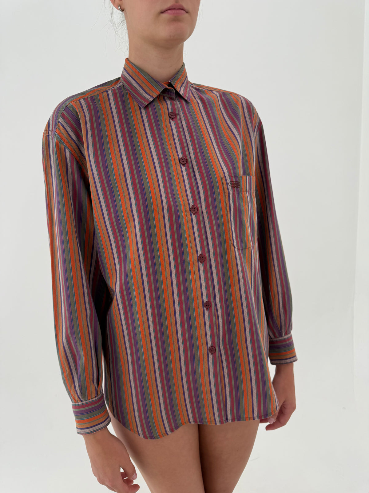 Cămașa Missoni din poplin excepțional plin texturat de bumbac moale în dungi