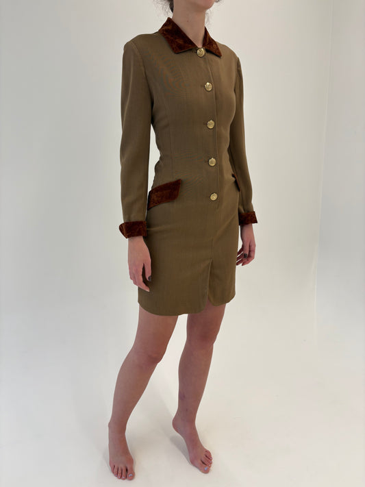 Rochie Old vintage anii 60 din worsted wool