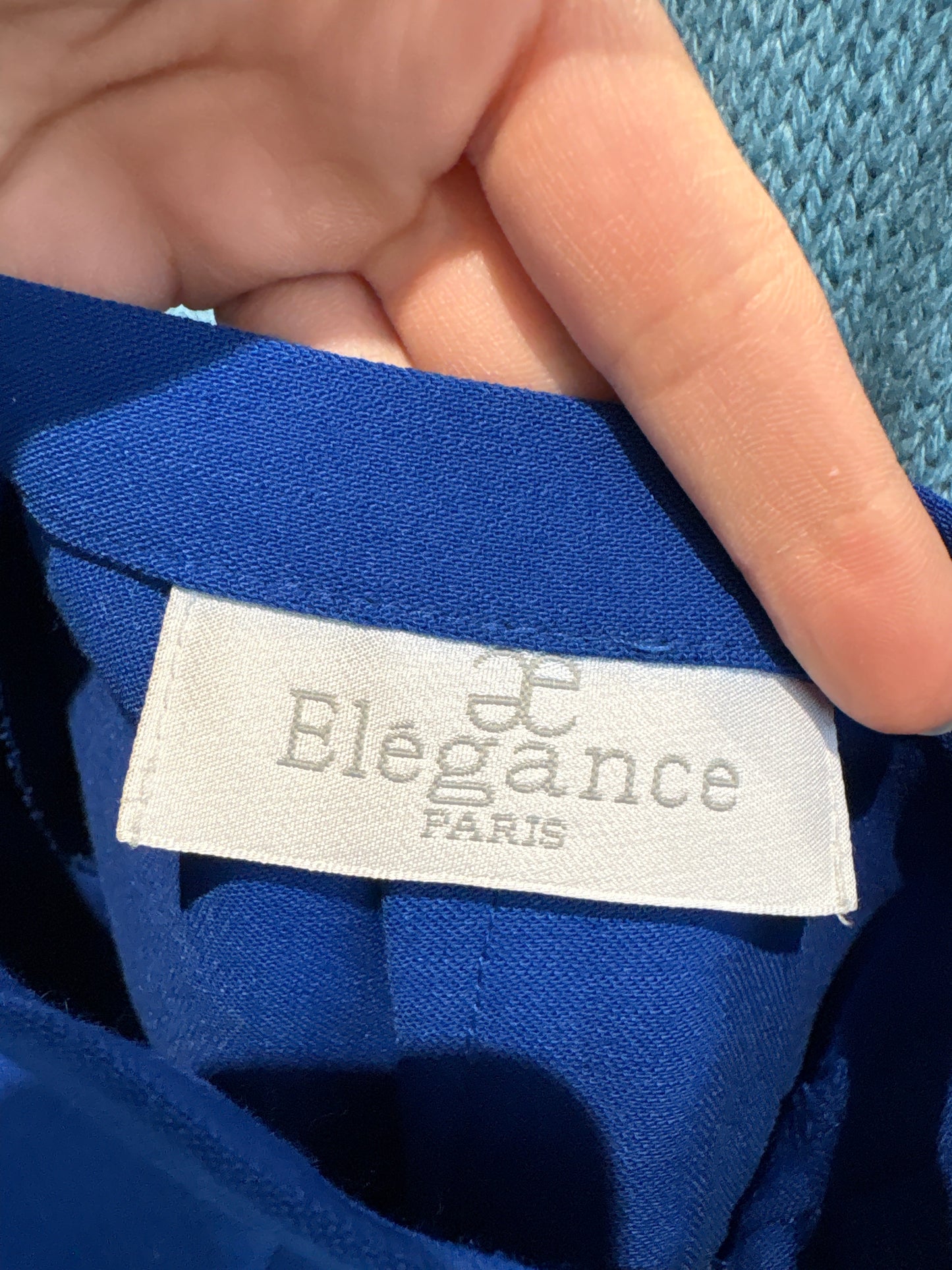 Pantaloni albastru regal de brand luxury Elegance din lana extrafina confort