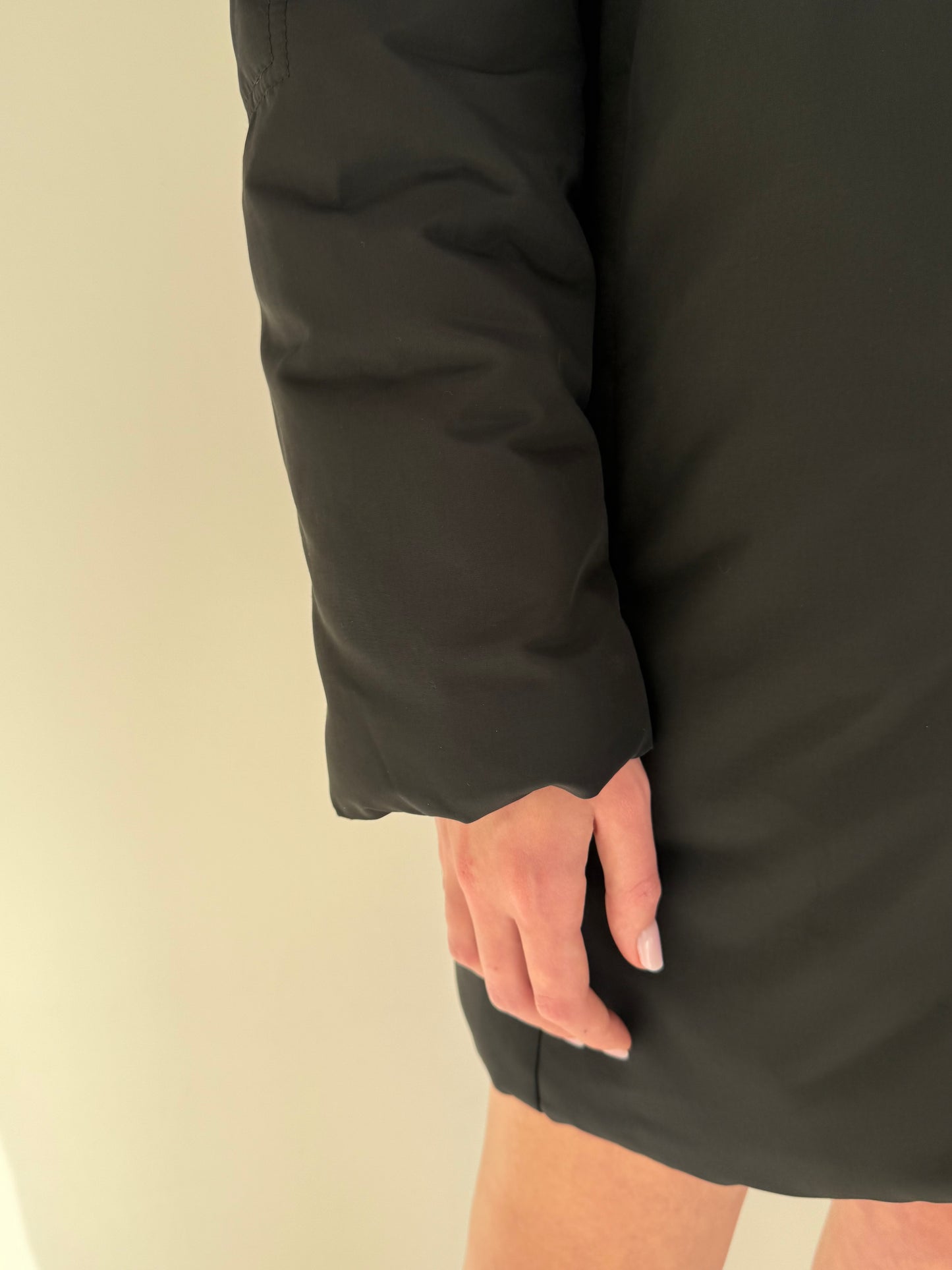 Padded coat Marella by Max Mara negru din material impermeabil