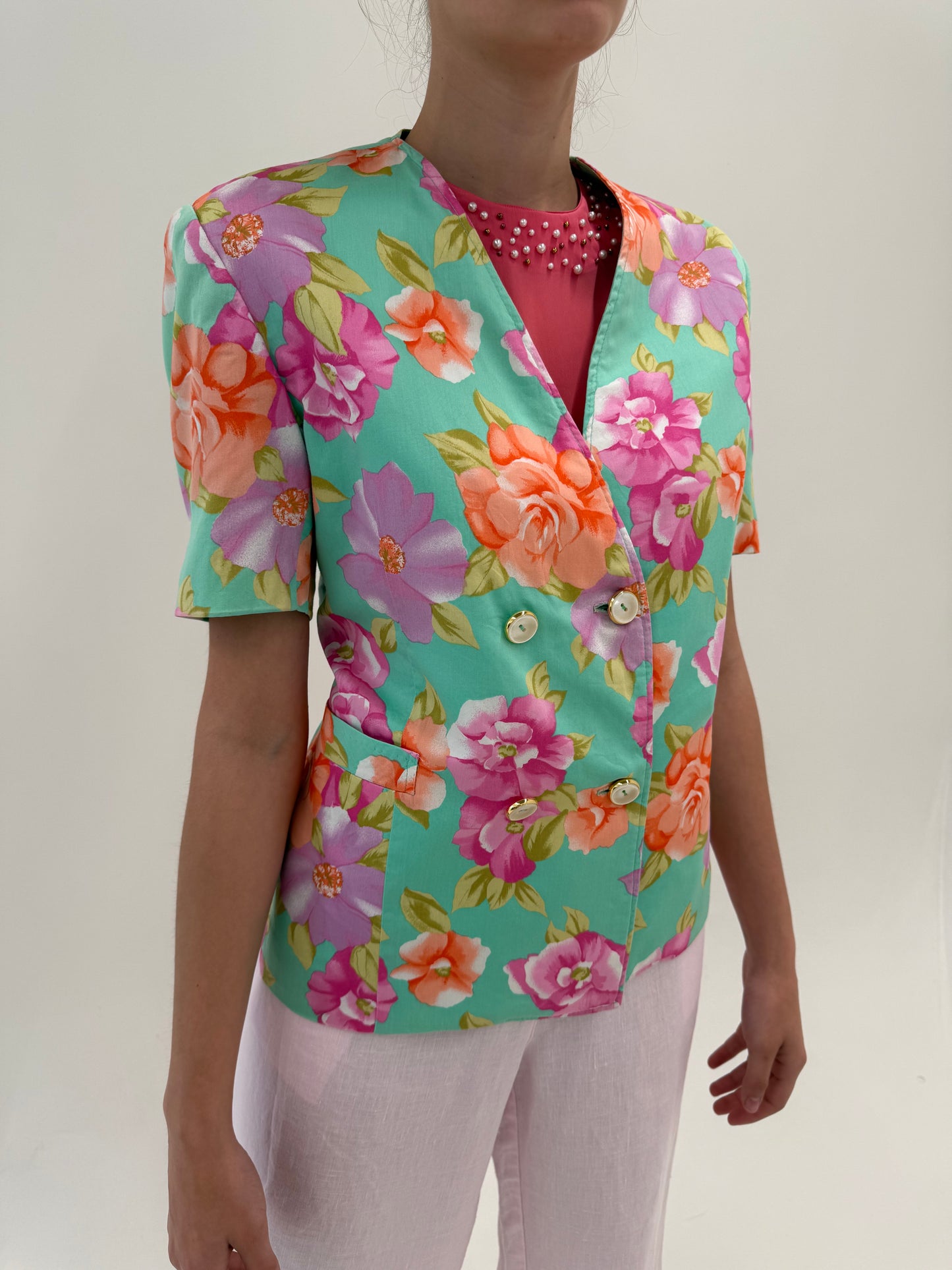 Sacou vintage în culori superbe din bumbac premium