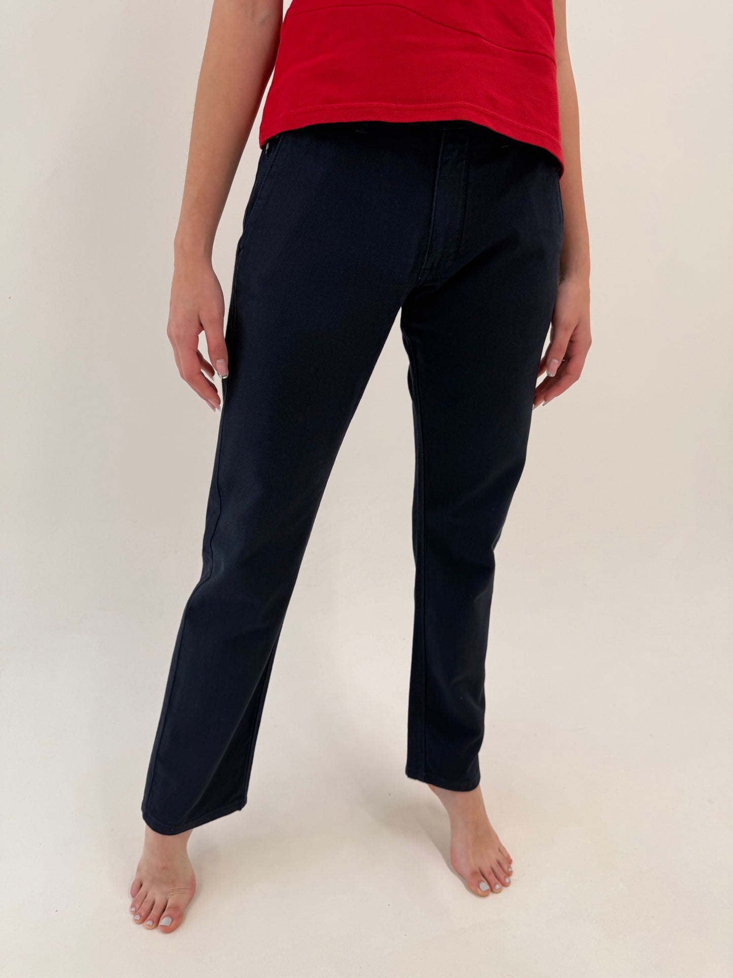 Pantaloni Burberry în croi clasic Navy blue