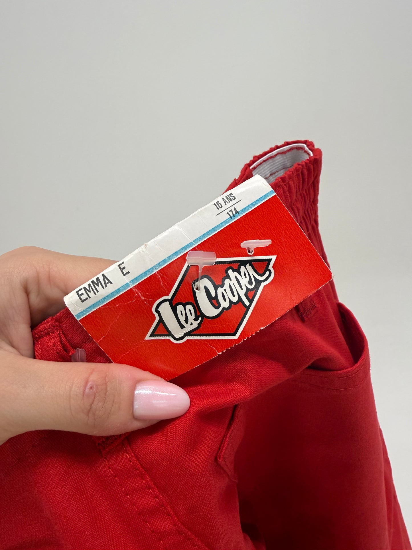 Pantaloni tall modelatori cherry red vintage noi cu etichetă