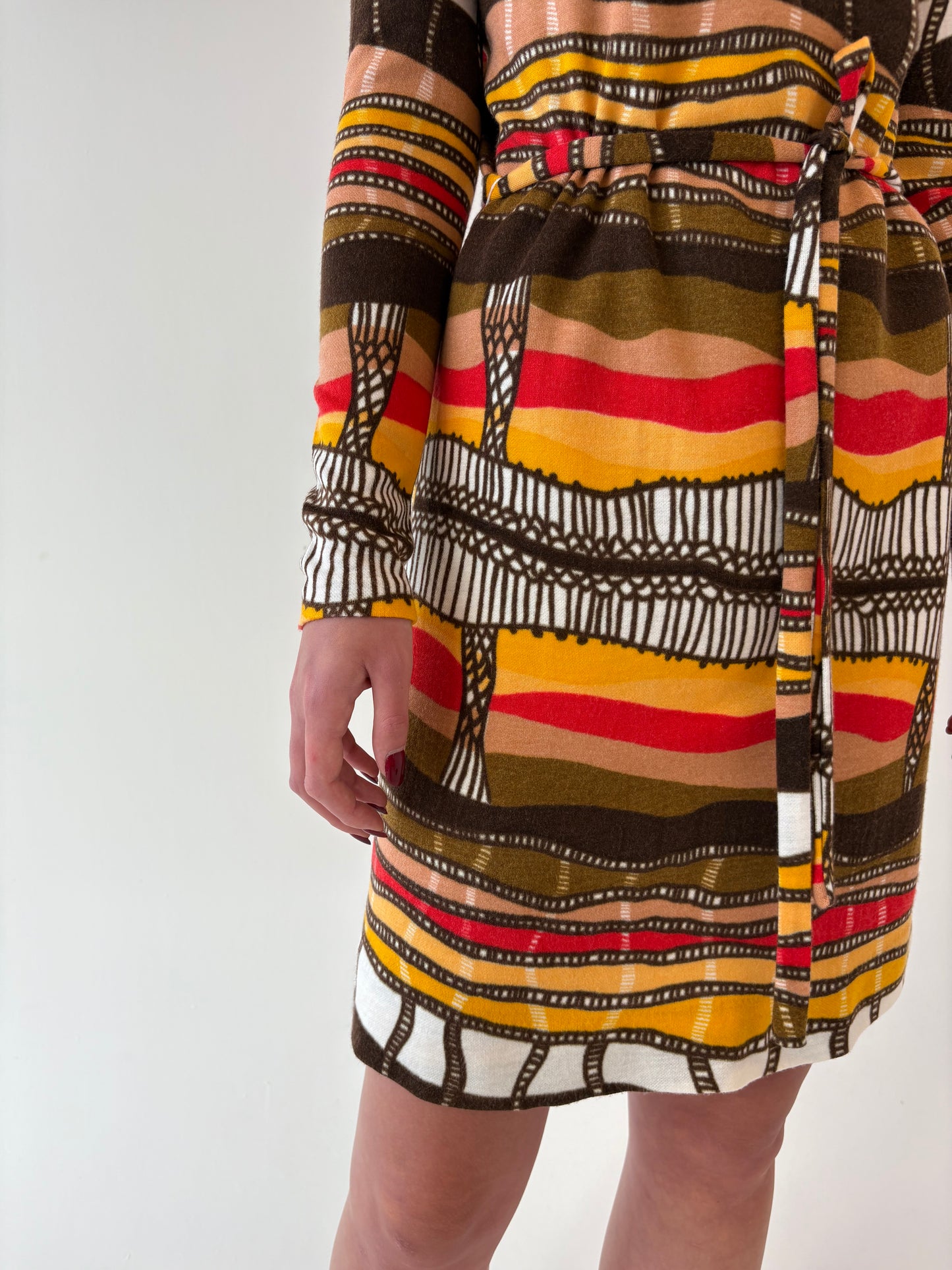 Rochie Old vintage de colecție-început de ani 70 cu talie reglabilă