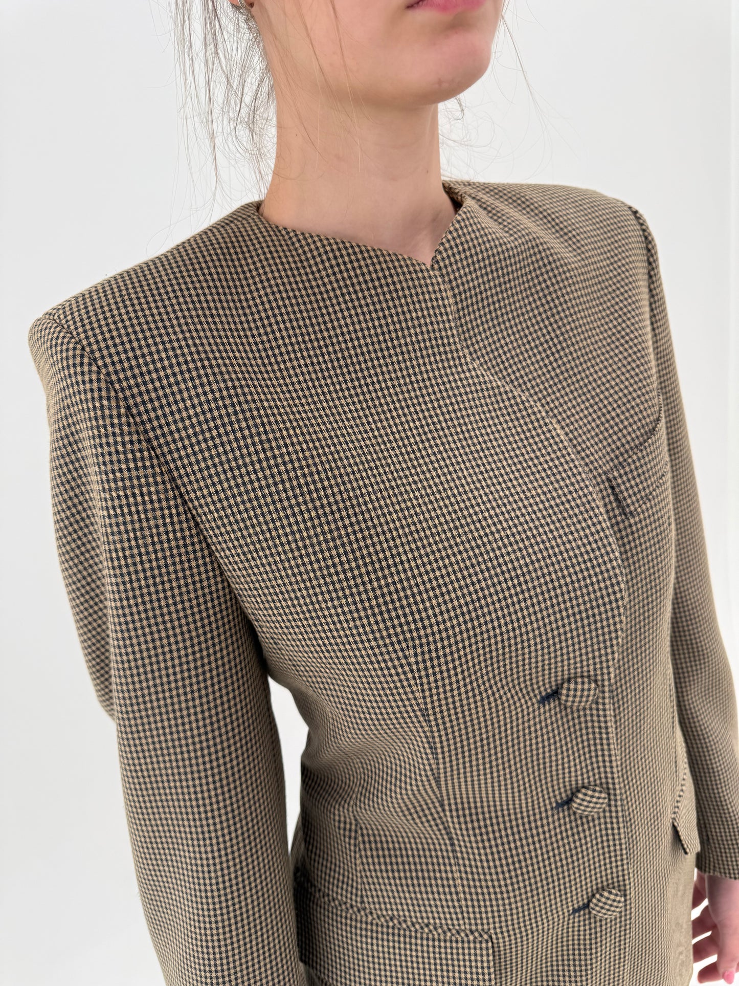 Sacou ultra chic italian camel în croi retro modern super revenit în trend