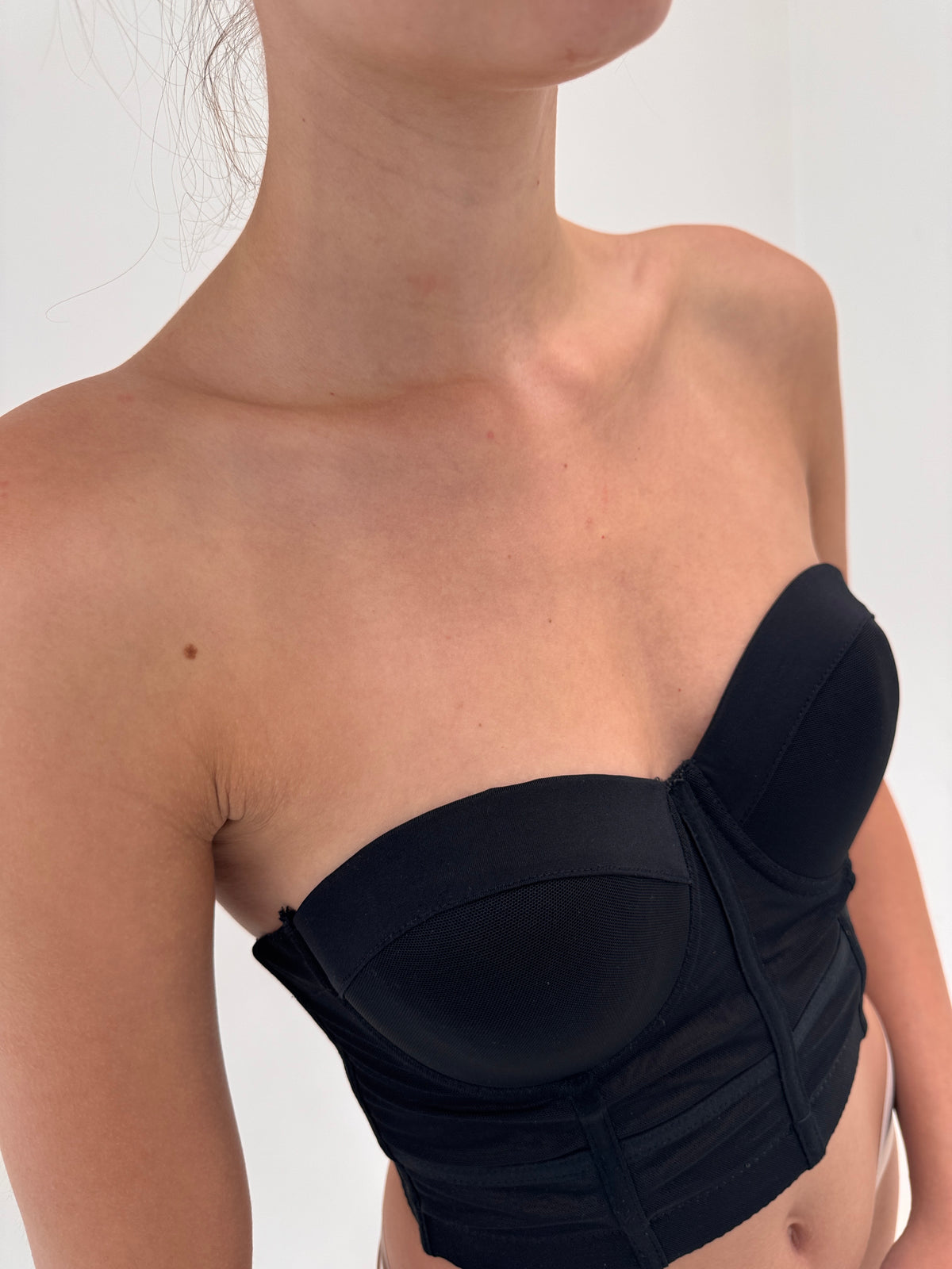 Corset negru cu cupe preformate modelator