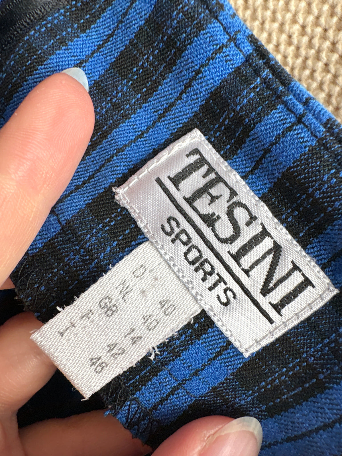 Pantaloni tall țigaretă în carouri cu talie ultra înaltă elastică din stofita strech