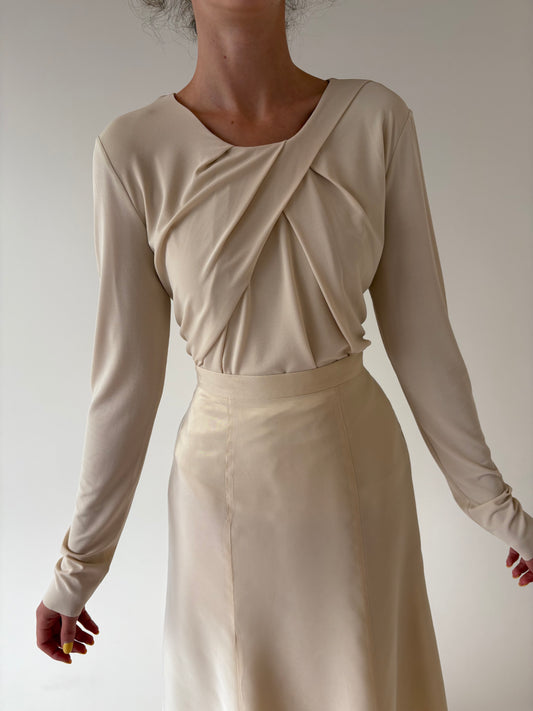 Bluză Max Mara din mesh modelator în croi modern elevat