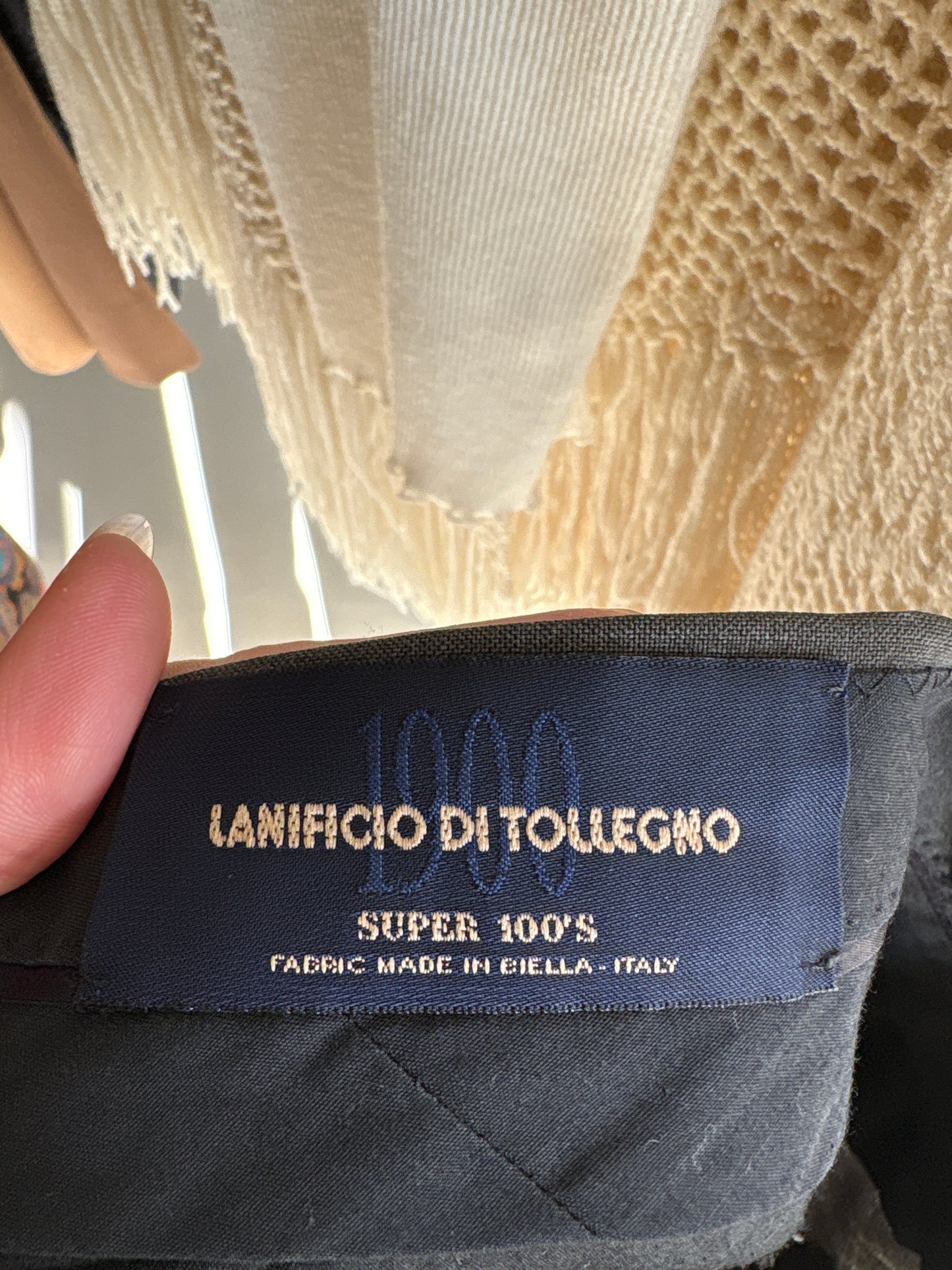Pantaloni tall high end italienești din lana extafina super 100’s