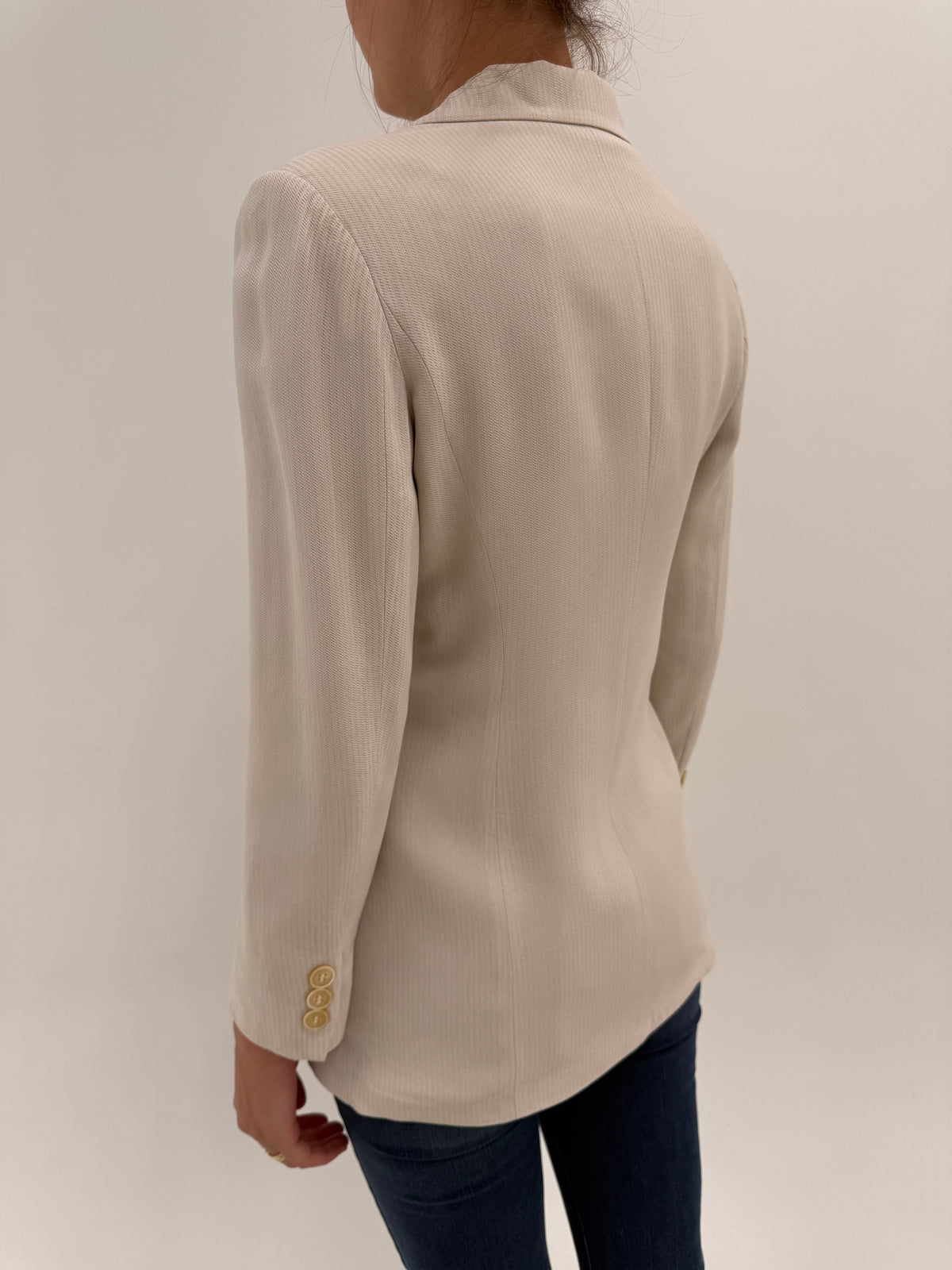 Sacou Max&Co by Max Mara Pink nude din stofita excepțională cambrat cu revere late