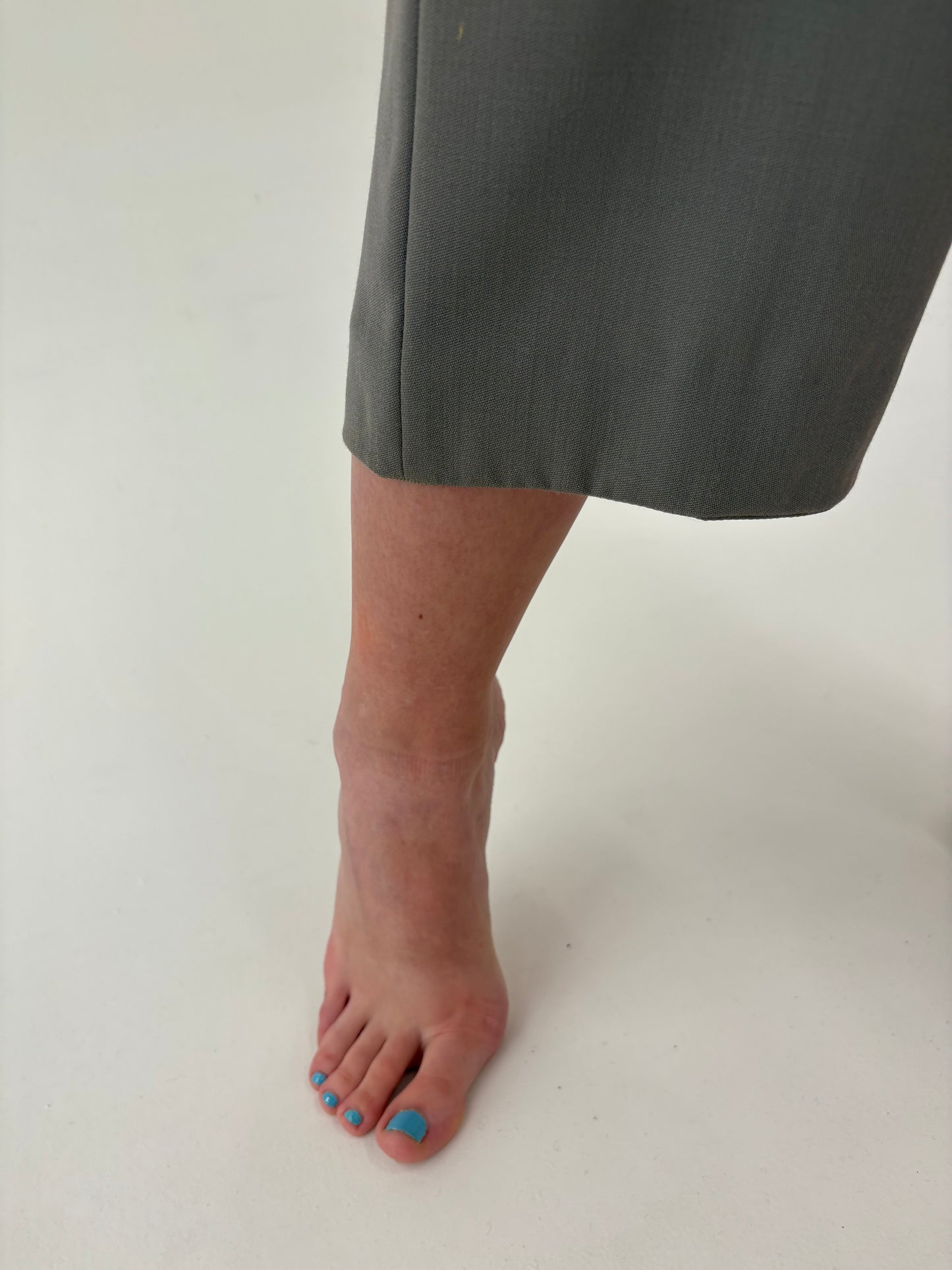 Pantaloni luxury Armani Sage green din lana extrafina