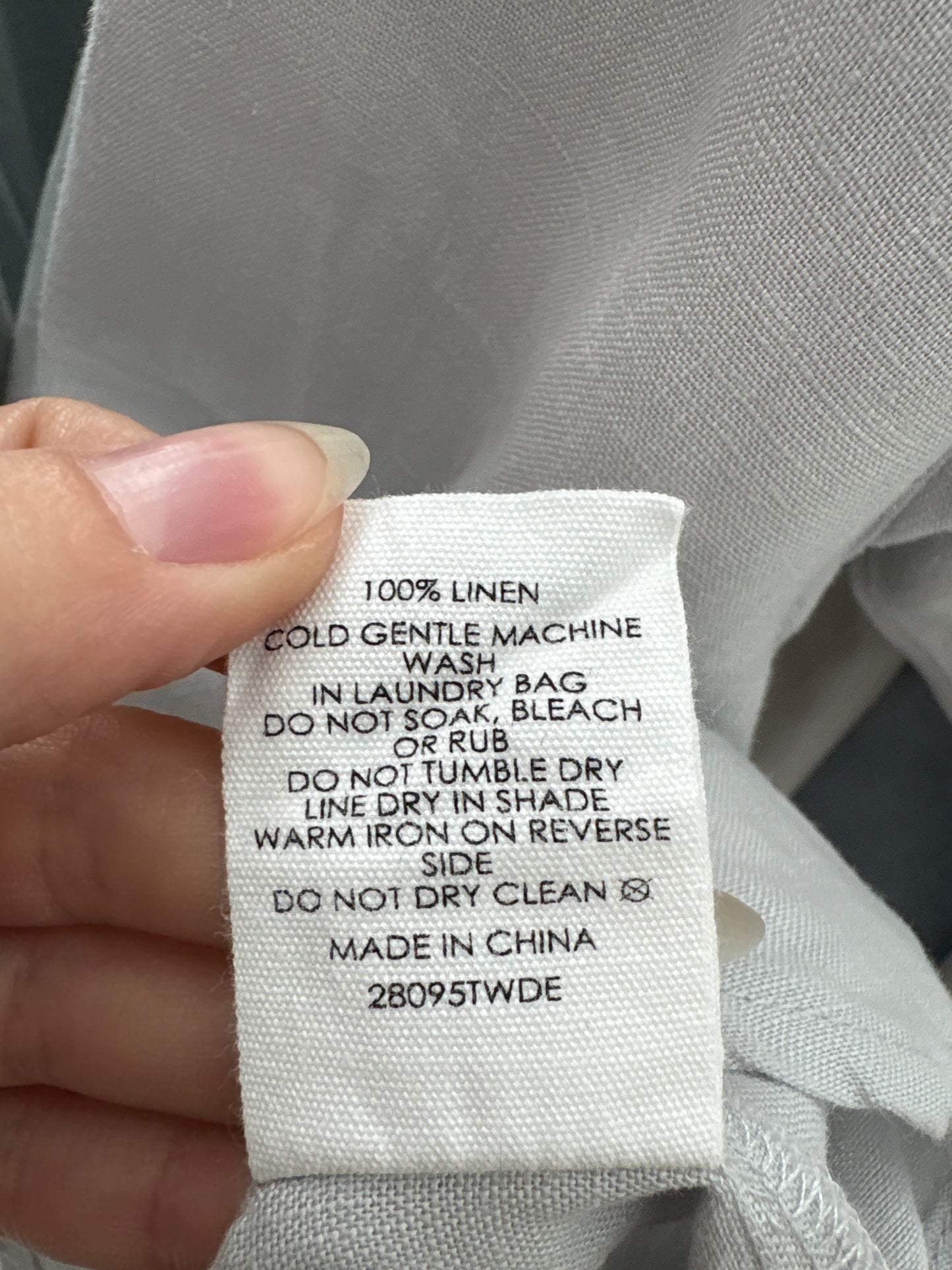 Cămașa dusty baby blue din in premium în croi oversized