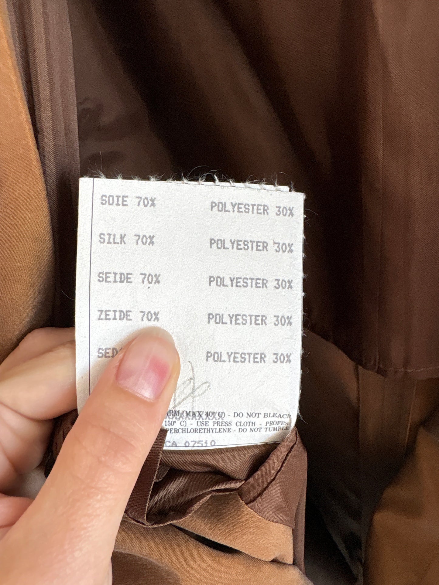 Costum de brand vintage luxury Claude Montana 70% mătase naturală