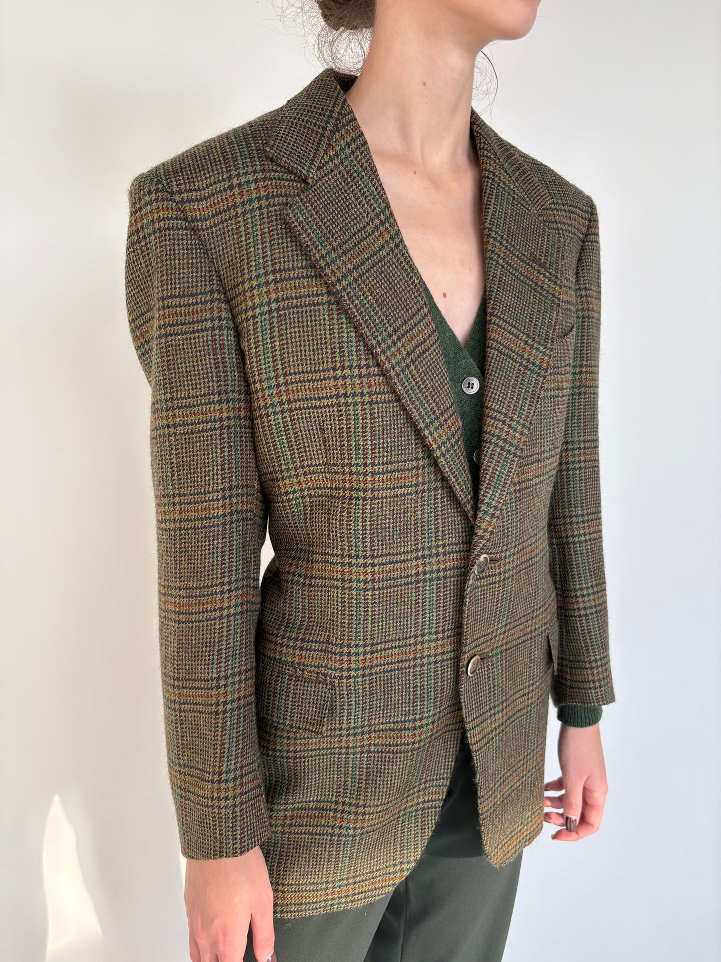Sacou couture italian din tweed moale de lana în nuanțe superbe
