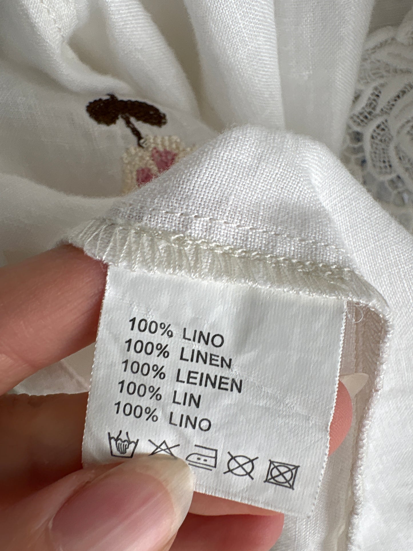 Camasa din in premium cu broderie superbă