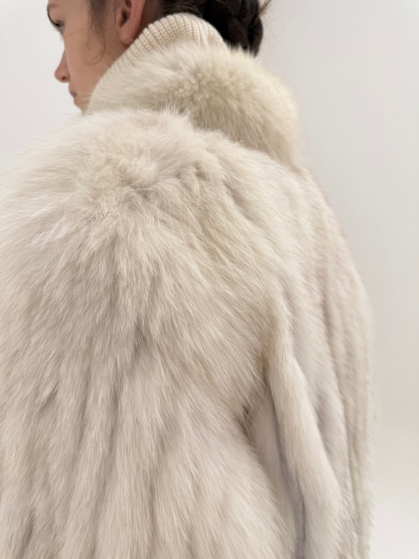 Blana excepțională naturală de vulpe polară-blue fox