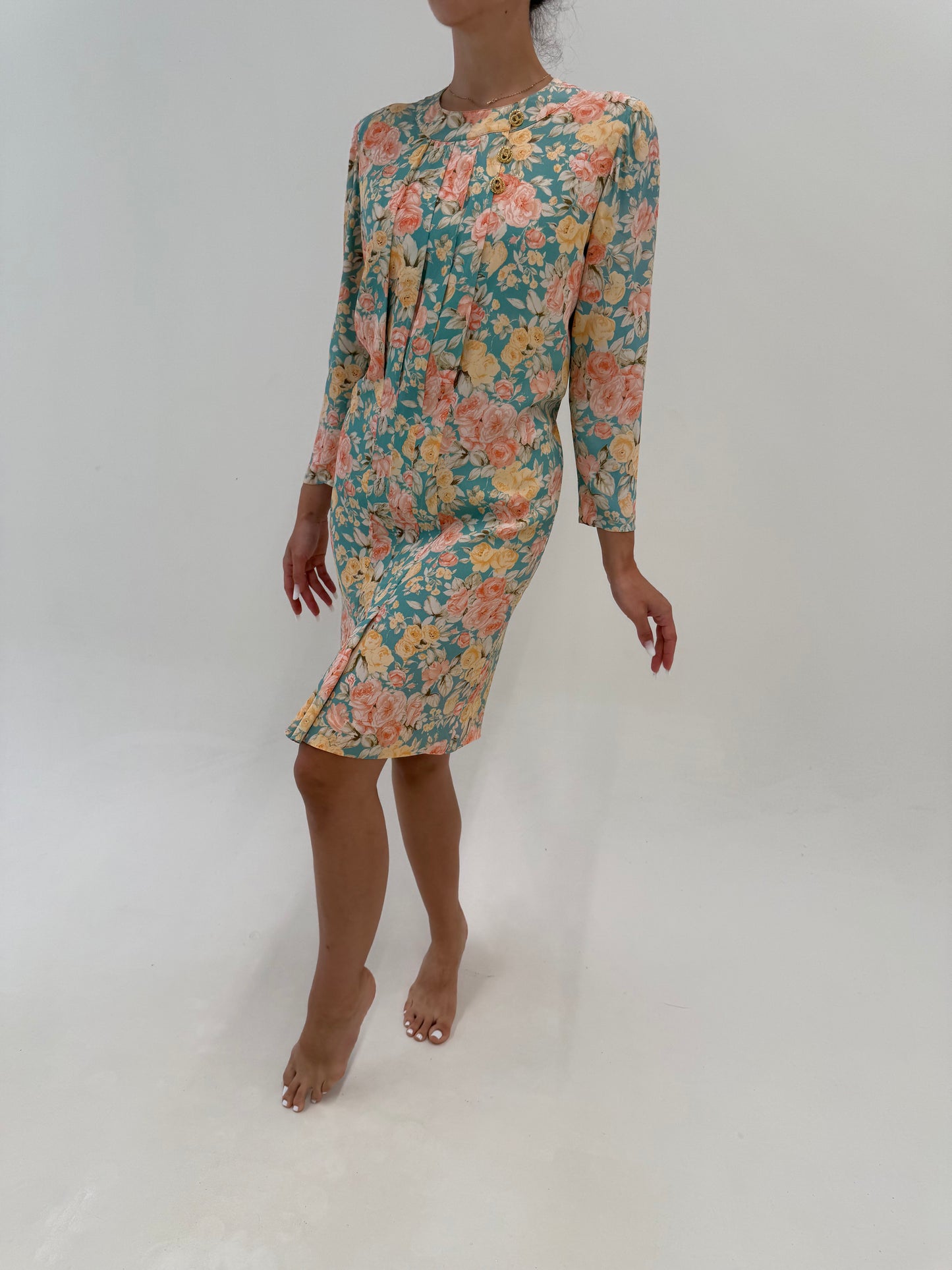 Rochie luxury Luisa Spagnoli din mătase naturala în culori pudrate