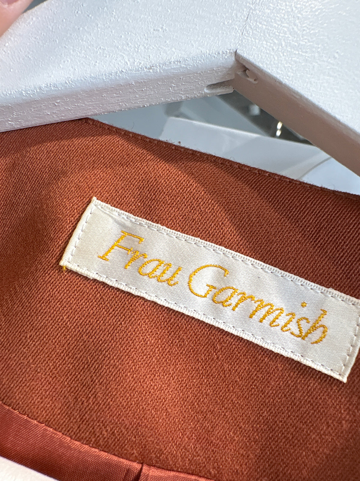 Sacou vintage teracotta cambrat din lanita extrafina