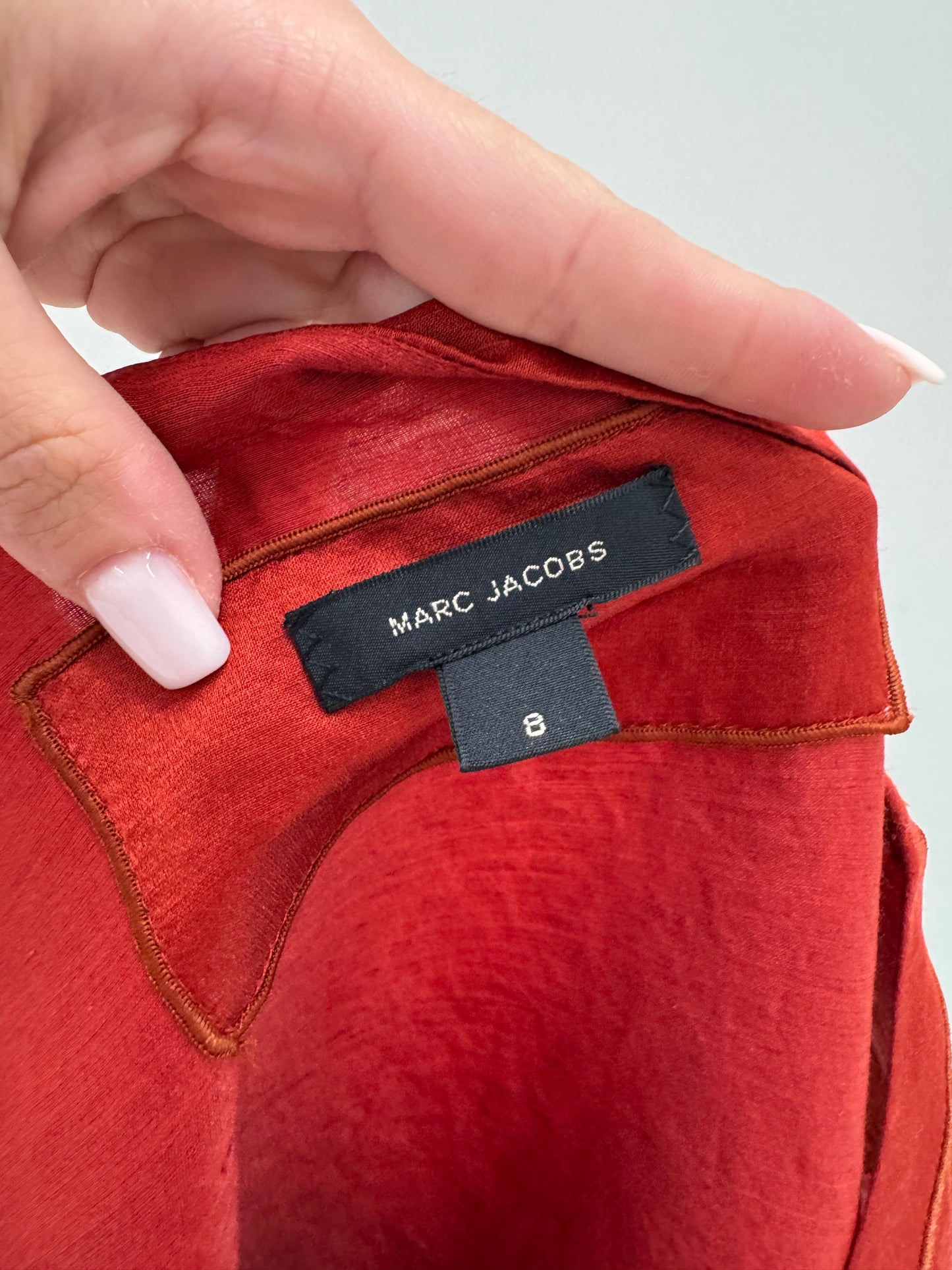 Top Marc Jacobs in culoare super în trend din in, mătase naturală și bumbac