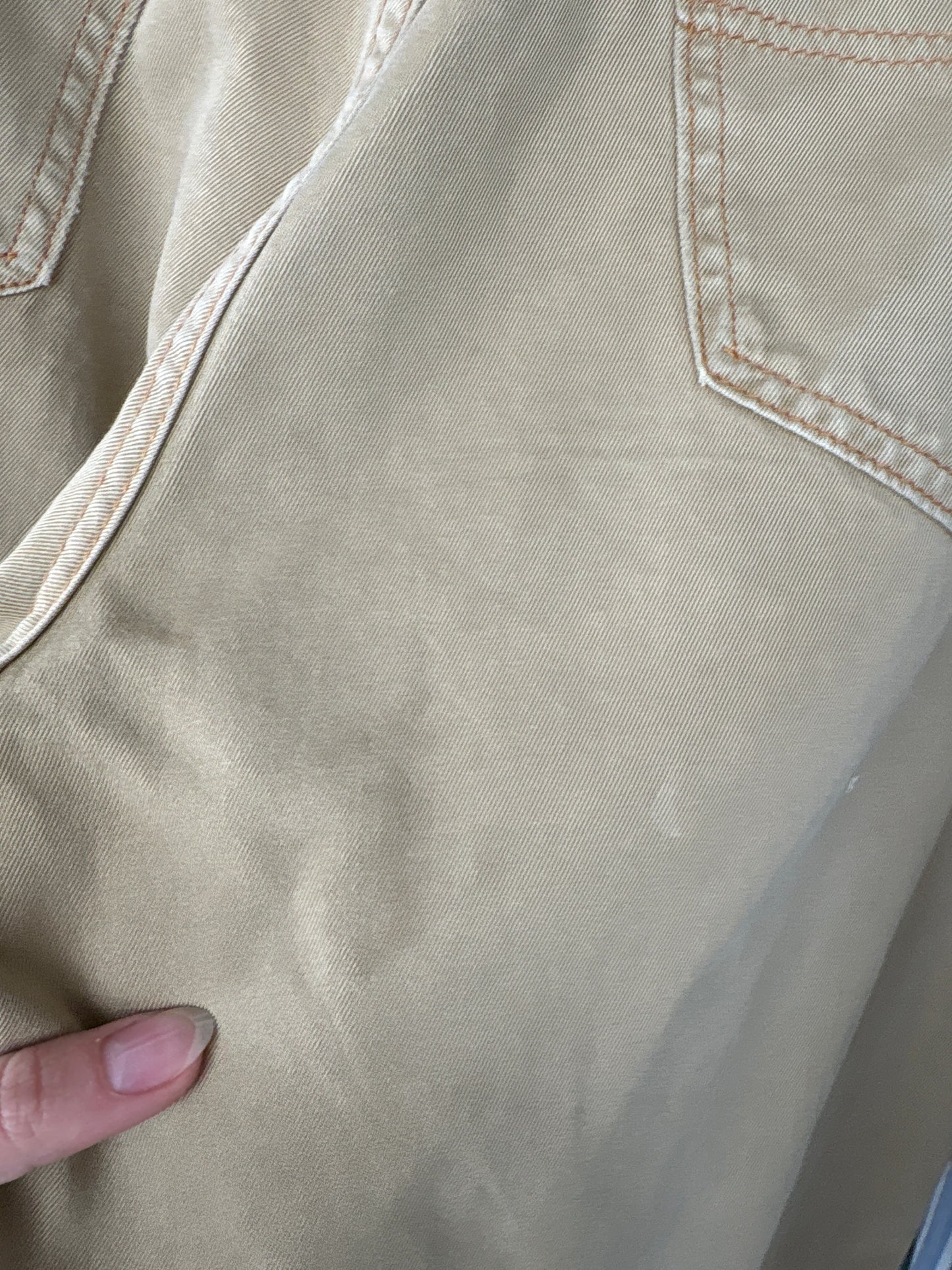 Pantaloni vintage Yves Saint Laurent camel petite din bumbac