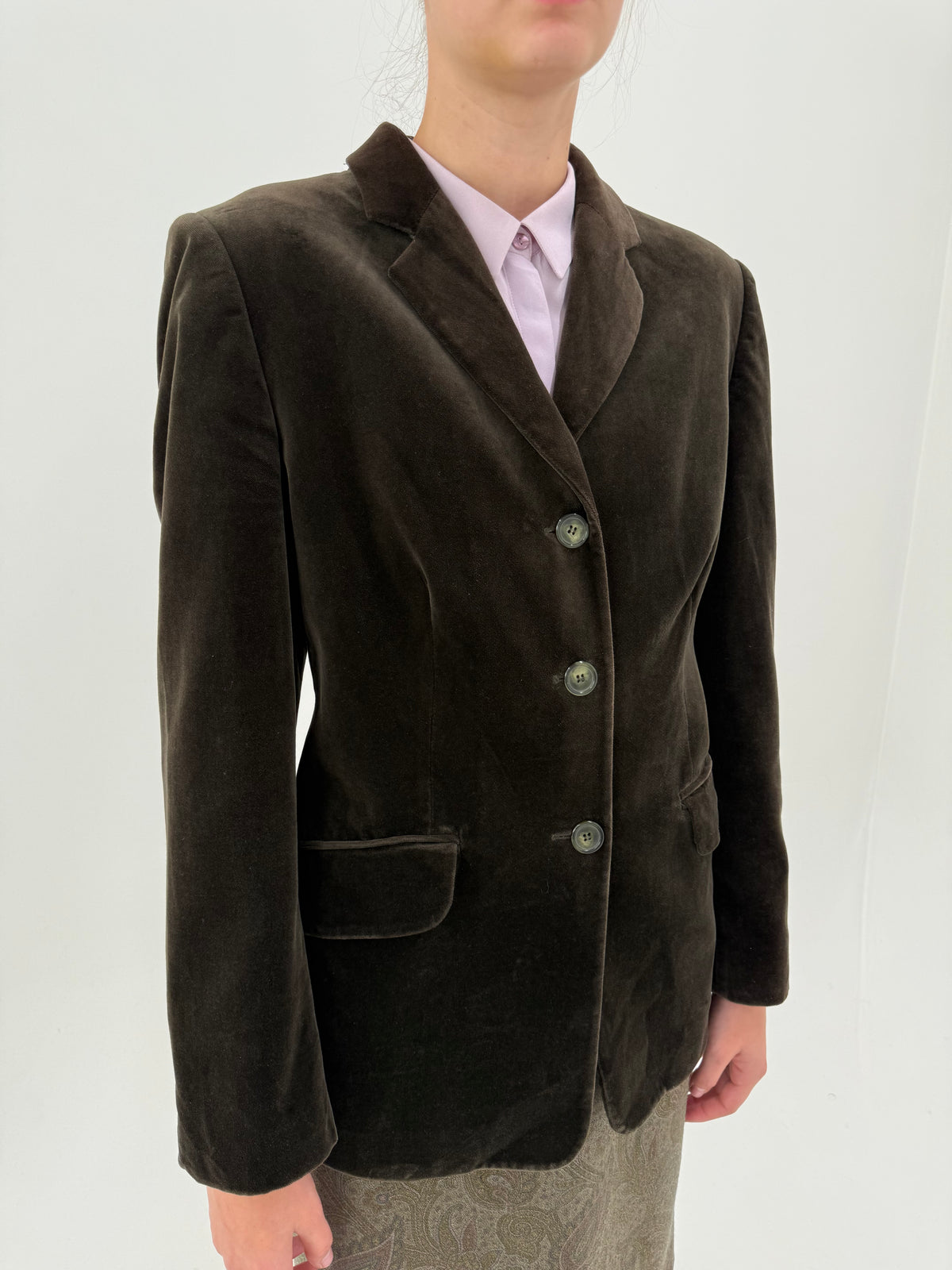 Sacou Luisa Spagnoli din catifea dark green excepțională dark green
