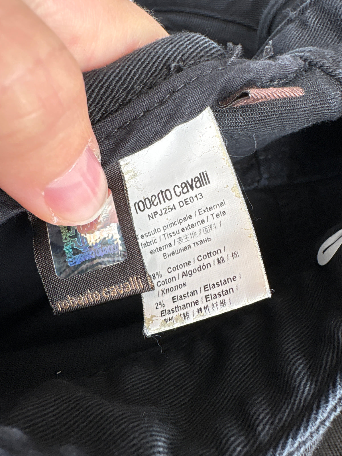 Jeans Roberto Cavalli negri bootcut modelatori petite