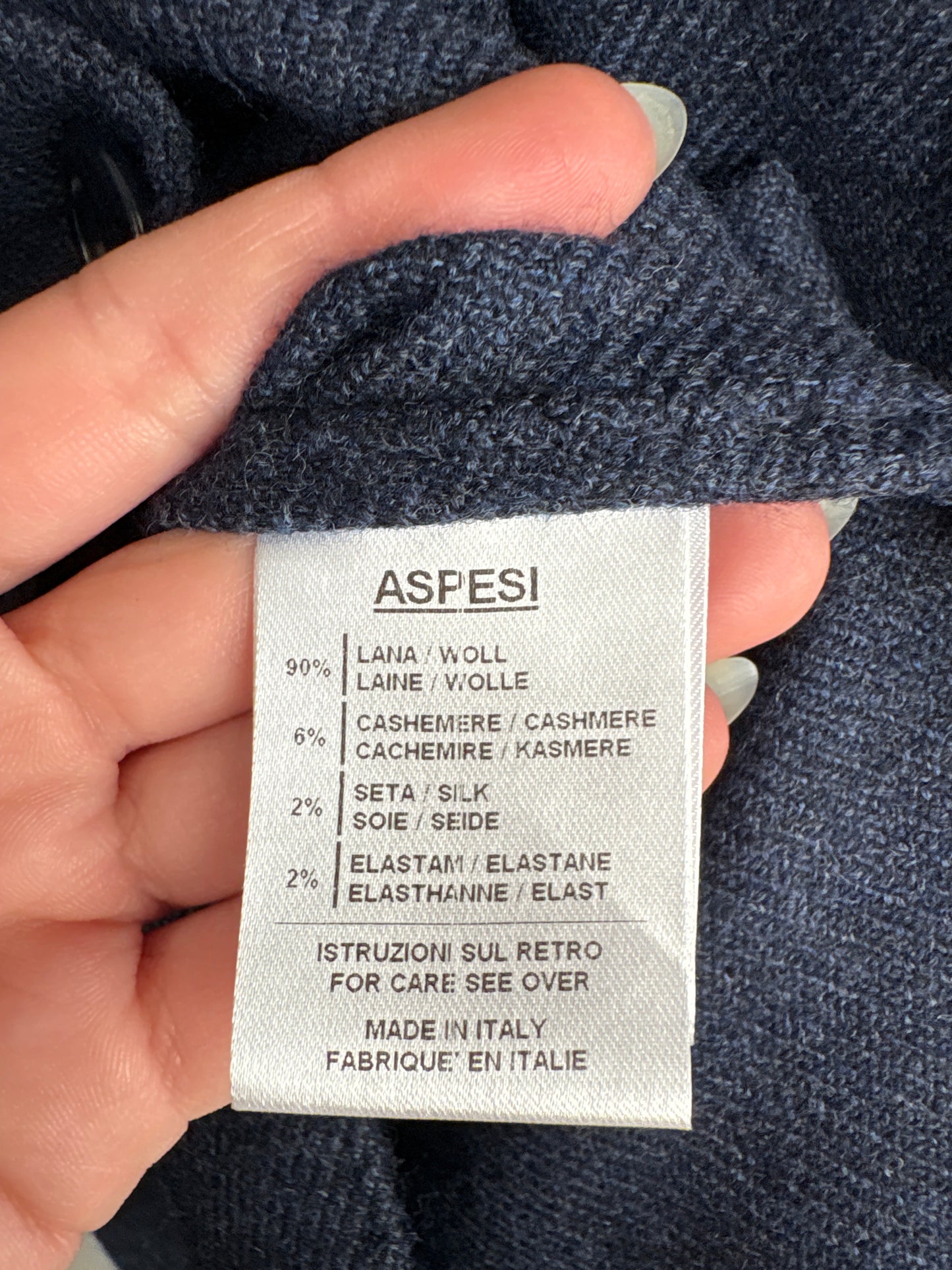 Sacou de brand luxury Aspesi din lana extrafina, cașmir și mătase