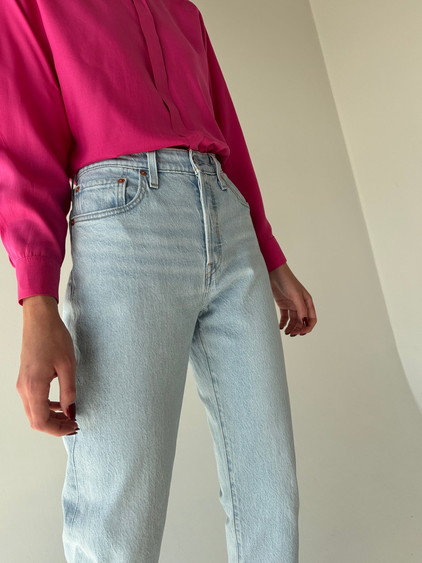 Jeans Levi’s premium 501 light wash tall