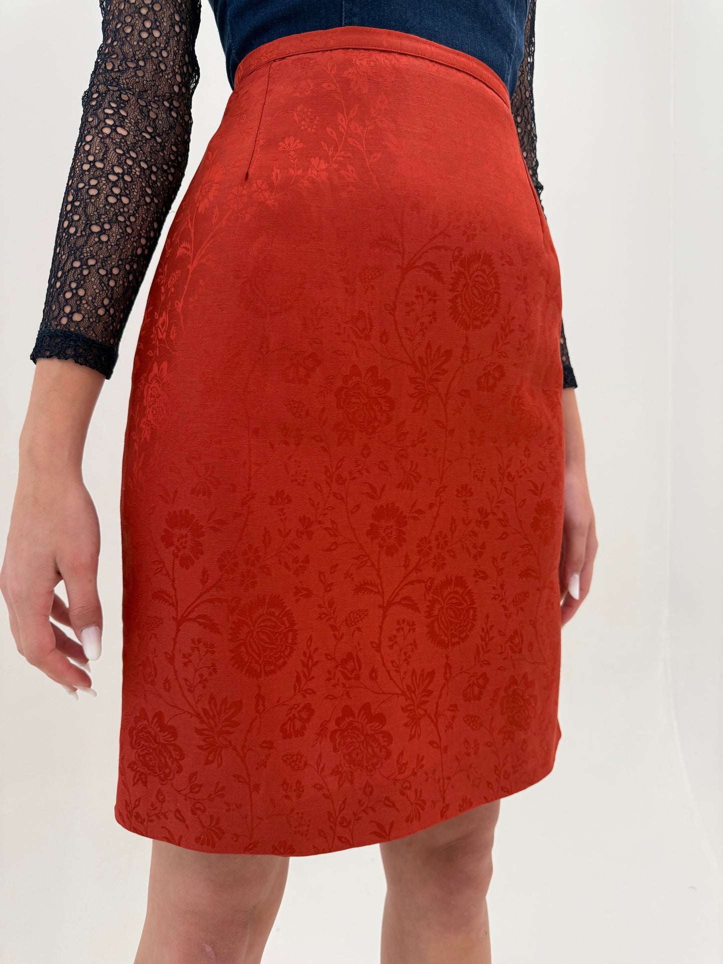 Fustă Fendi din jacquard superb de vară cu în și vascoza