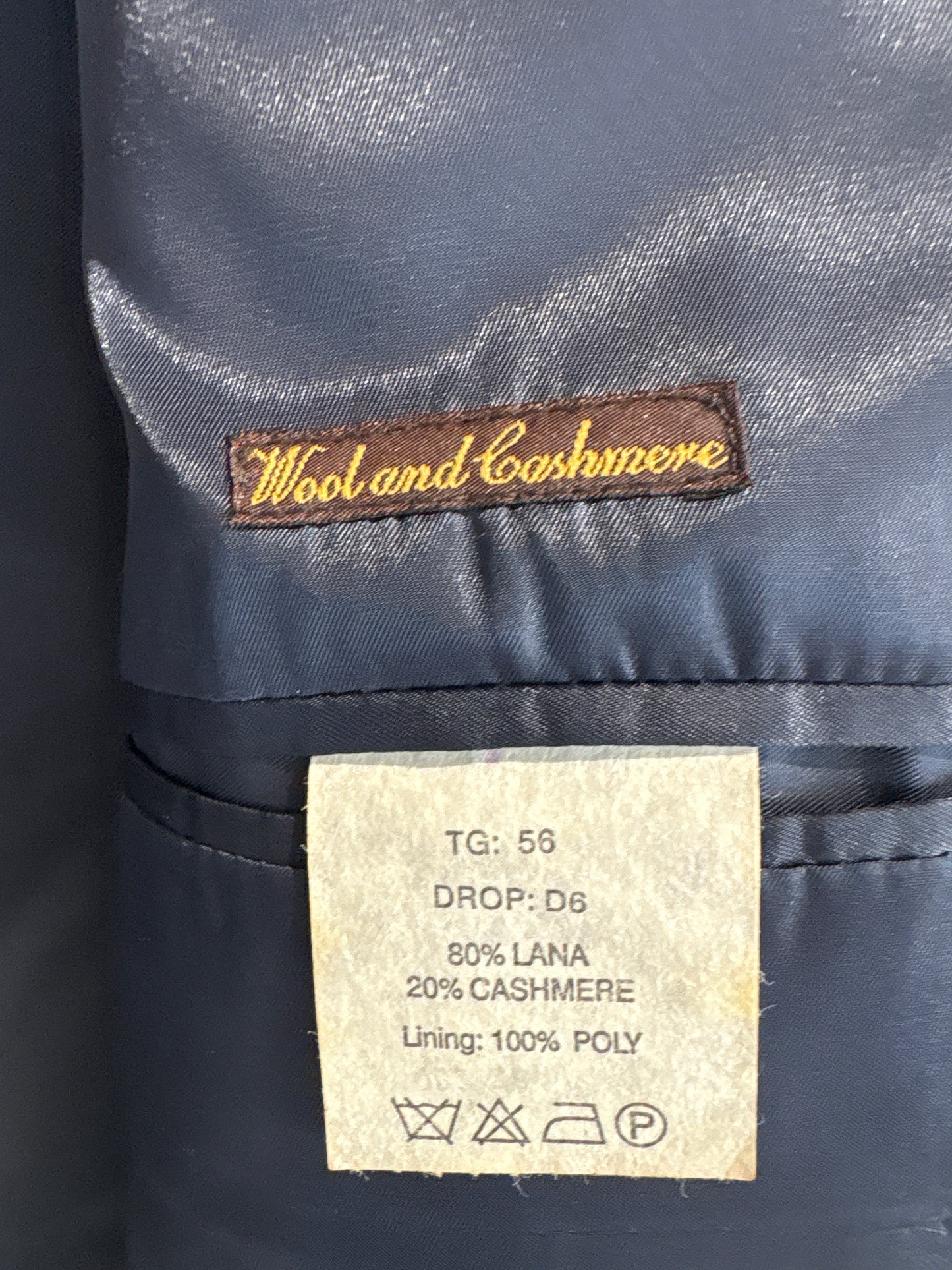 Palton din lana și cașmir navy în croi actual persoane înalte