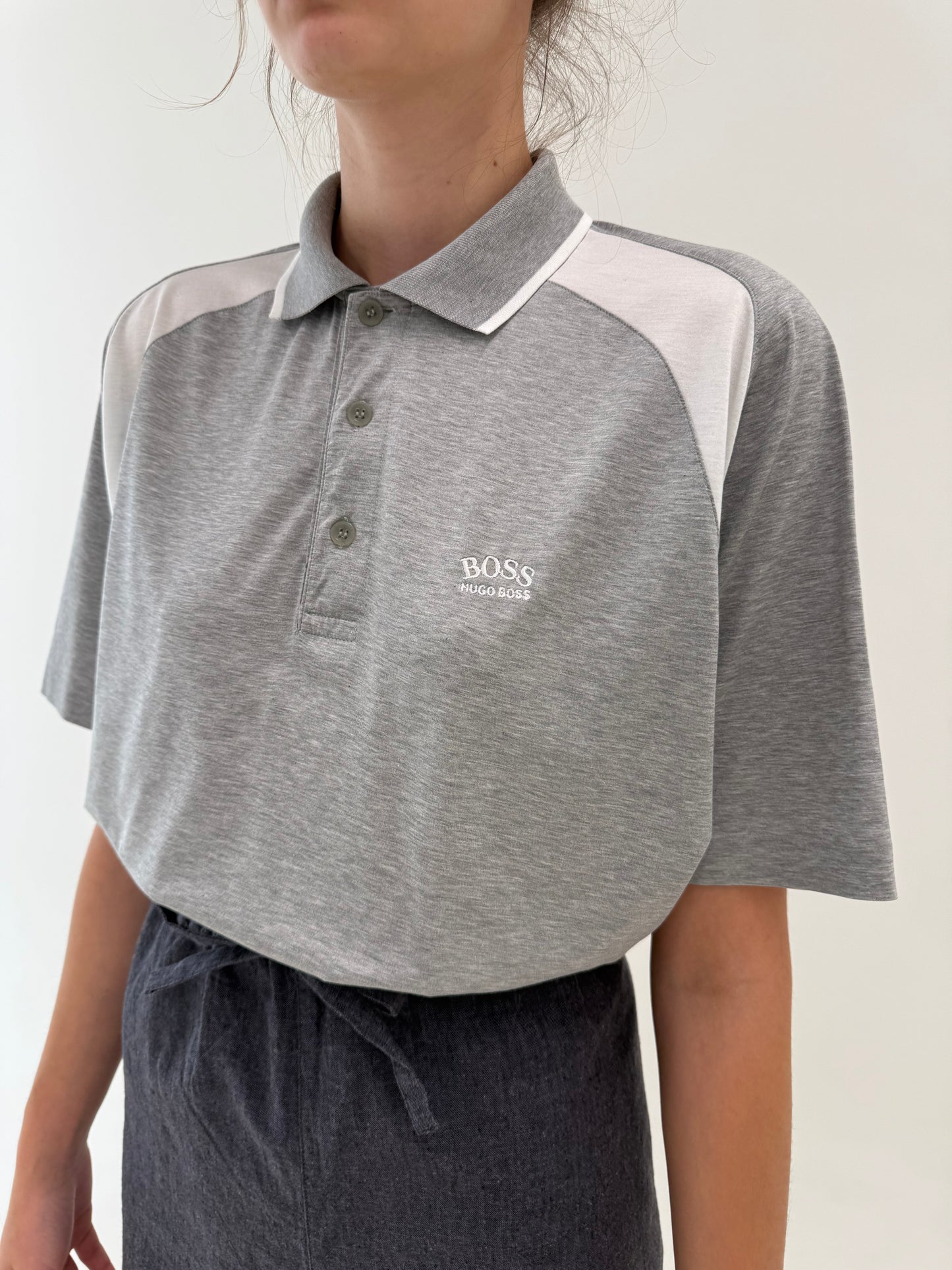 Top polo Hugo Boss cu influențe casual din bumbac premium